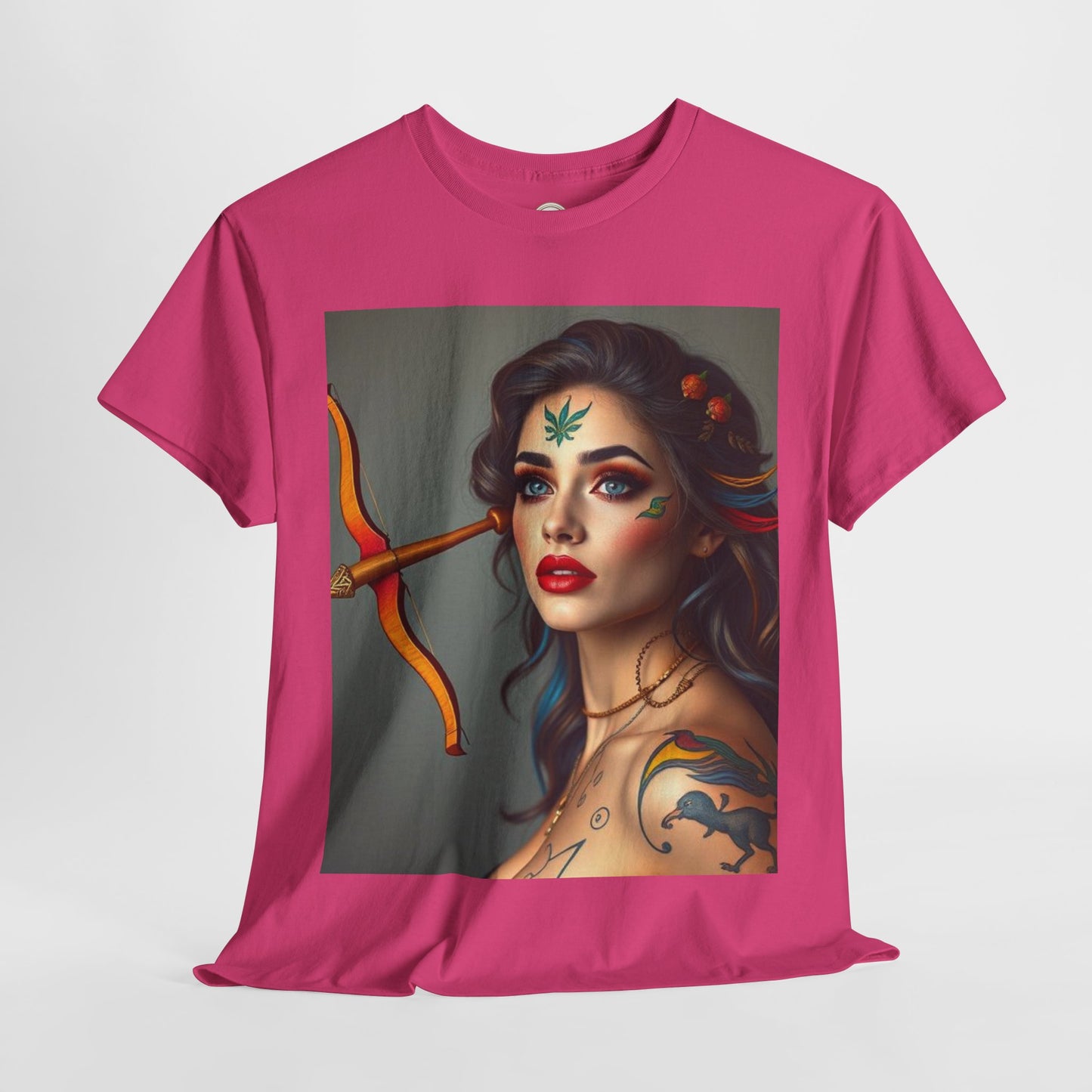 Unisex Heavy Cotton T-Shirt, Sagittarius, Zodiac v2, Sexy Art