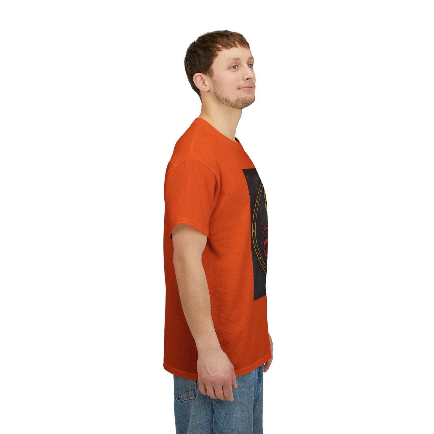 Unisex Heavy Cotton T-Shirt, Aries God 3v, Zodiac Design