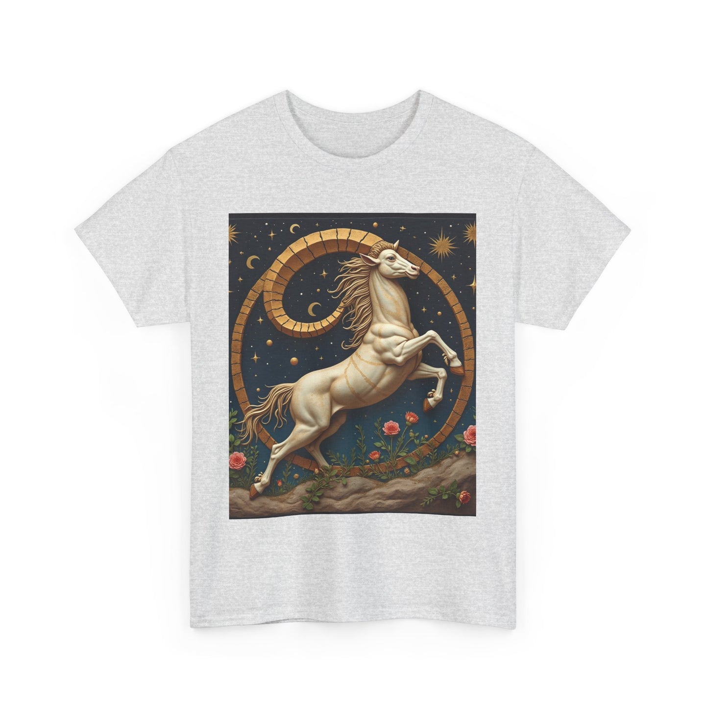 Unisex Heavy Cotton T-Shirt, Aries Animal 1v, Zodiac Design
