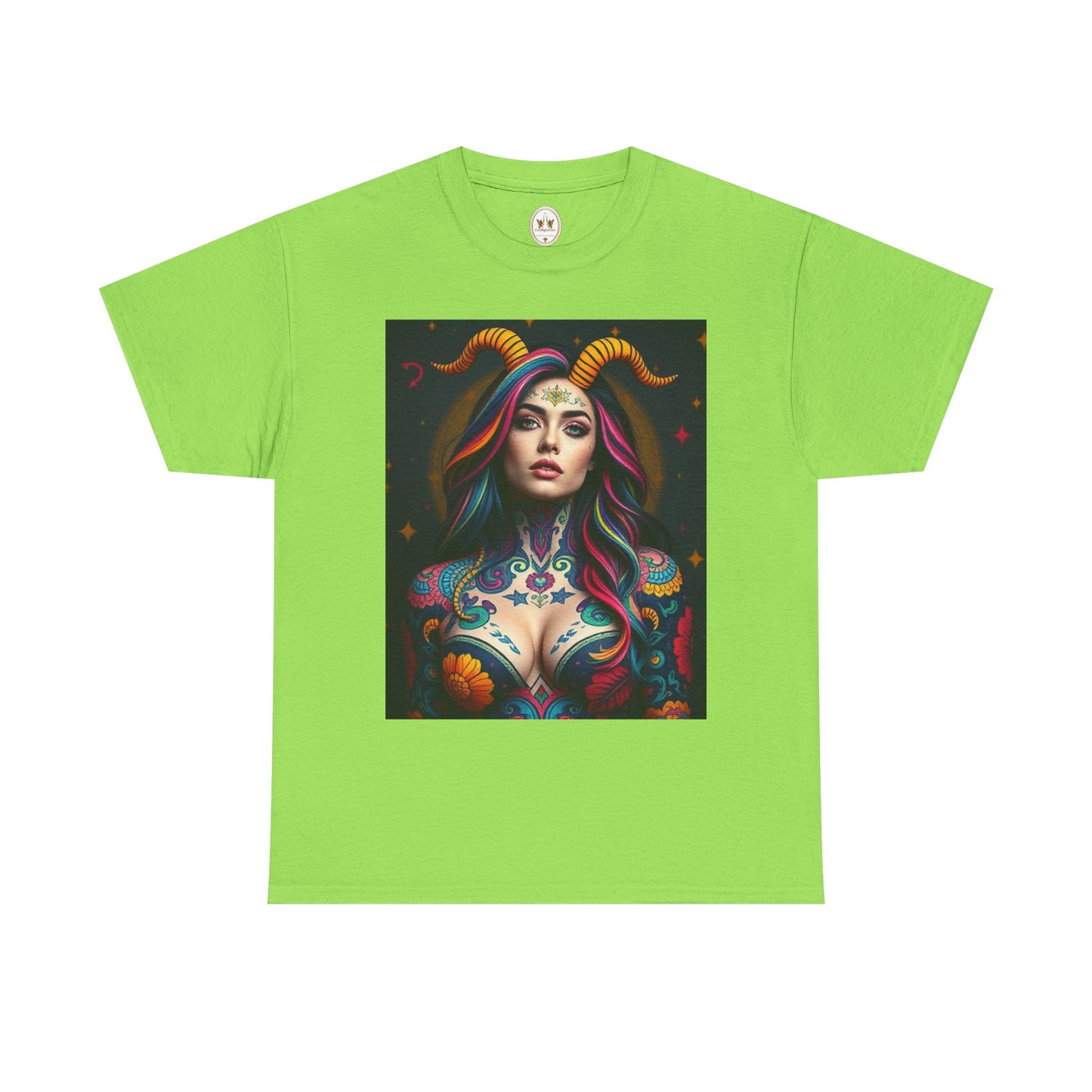 Unisex Heavy Cotton T-Shirt, Capricorn, Zodiac, Sexy Art