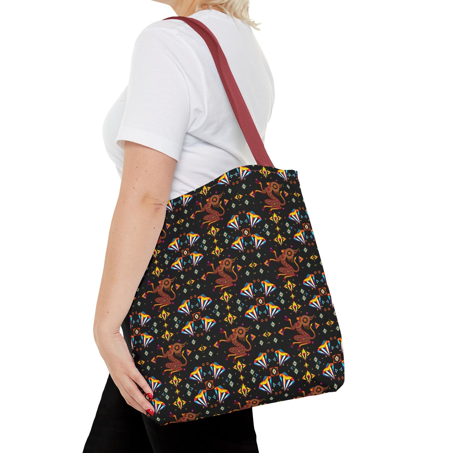 Tote Bag (AOP), Virgo, Zodiac, Jewel Pattern