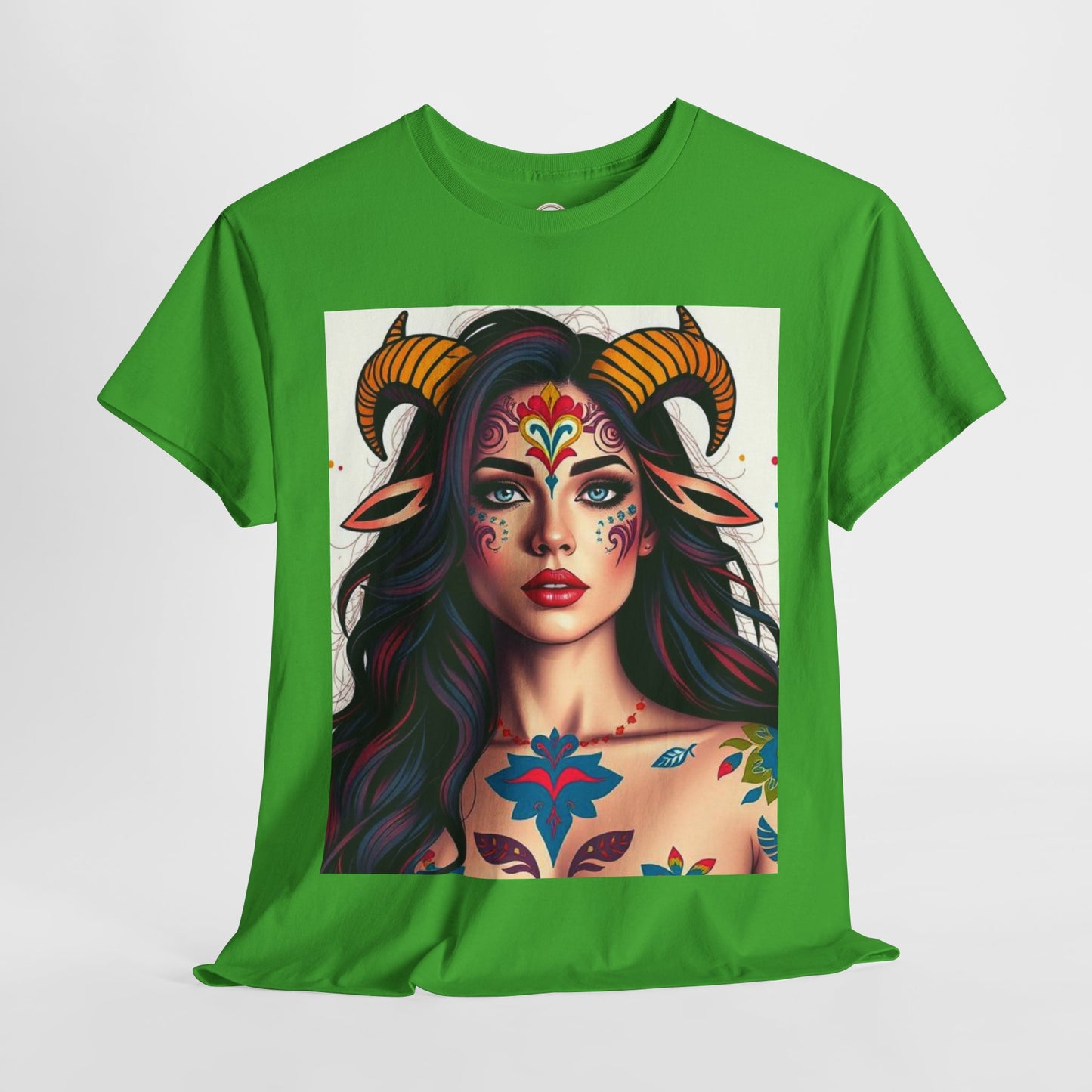 Unisex Heavy Cotton T-Shirt, Taurus, Zodiac v1, Sexy Art