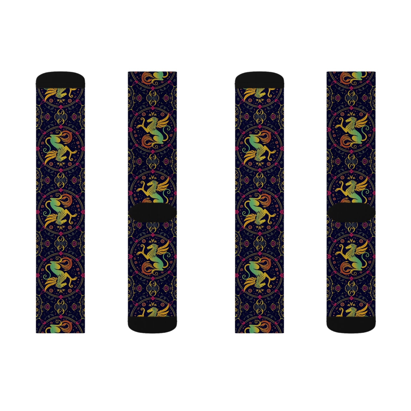 Sublimation Socks, Virgo, Zodiac v3, Pattern