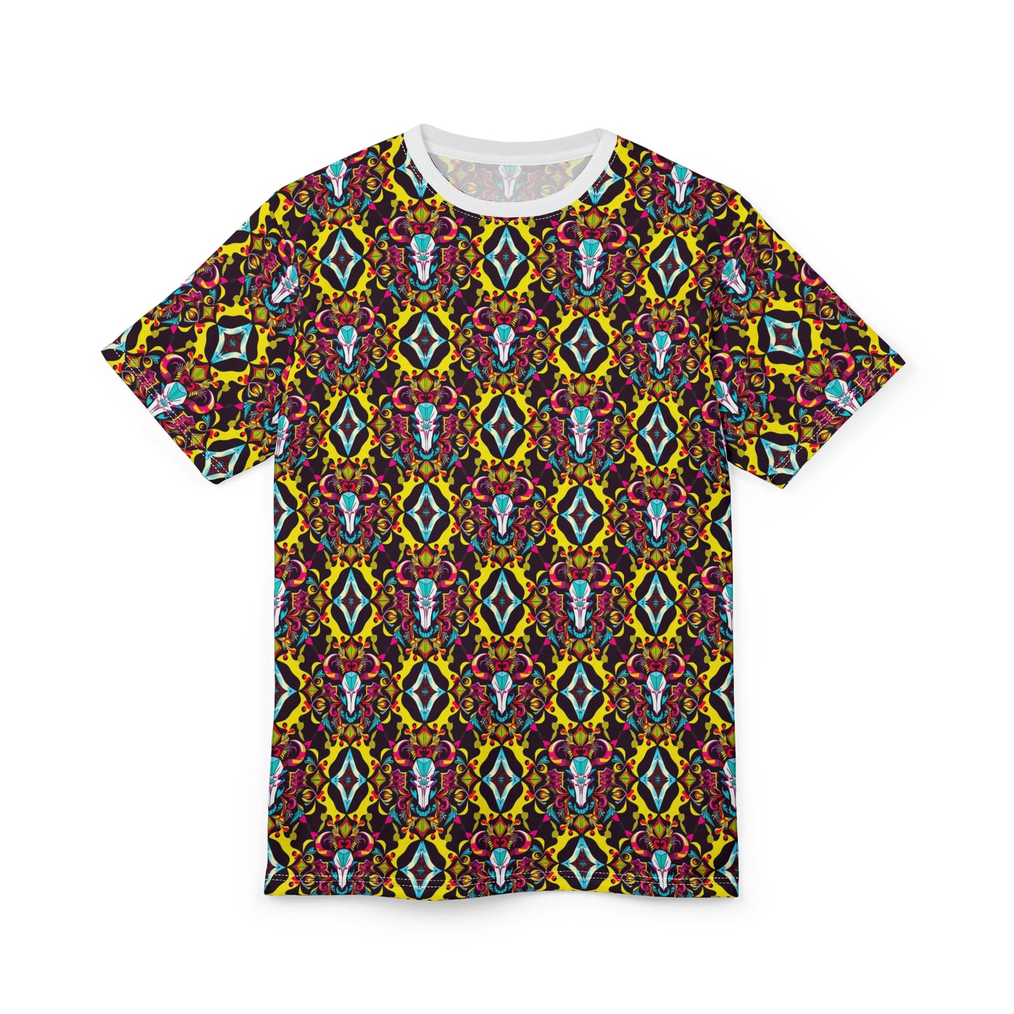 Unisex Cut & Sew T-Shirt, (AOP), Taurus, Zodiac, Jewels Pattern