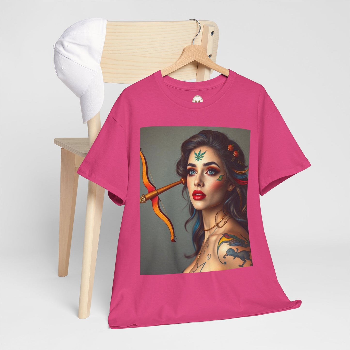 Unisex Heavy Cotton T-Shirt, Sagittarius, Zodiac v2, Sexy Art