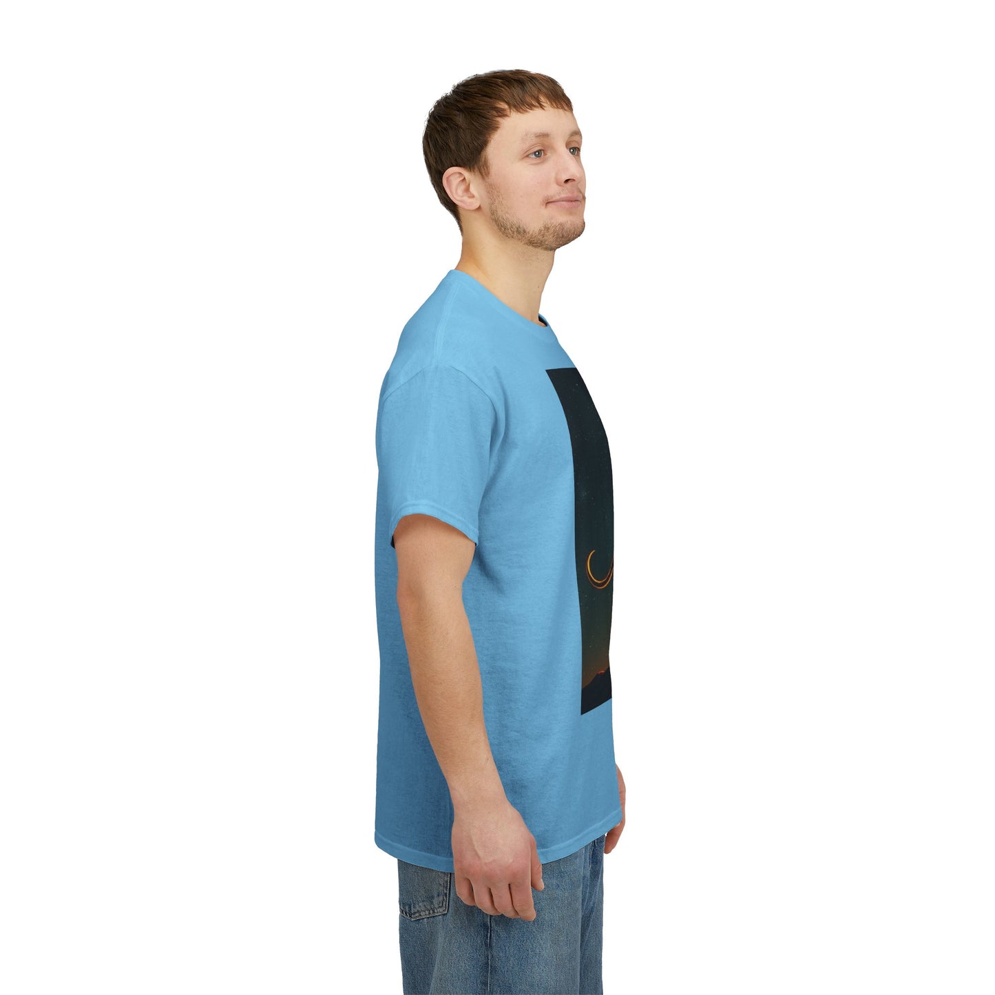 Unisex Heavy Cotton T-Shirt, Mountain Top 1v, Aries Zodiac Design