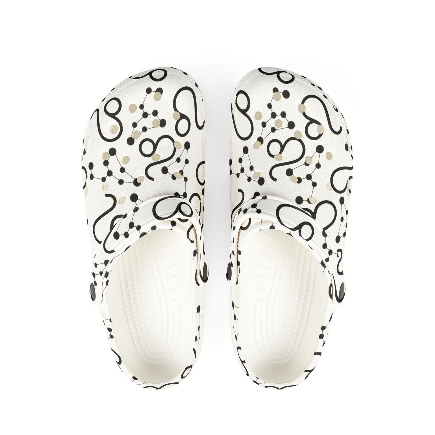 EVA Foam Rubber Shoes (AOP), Material 100% EVA, Leo Zodiac Design