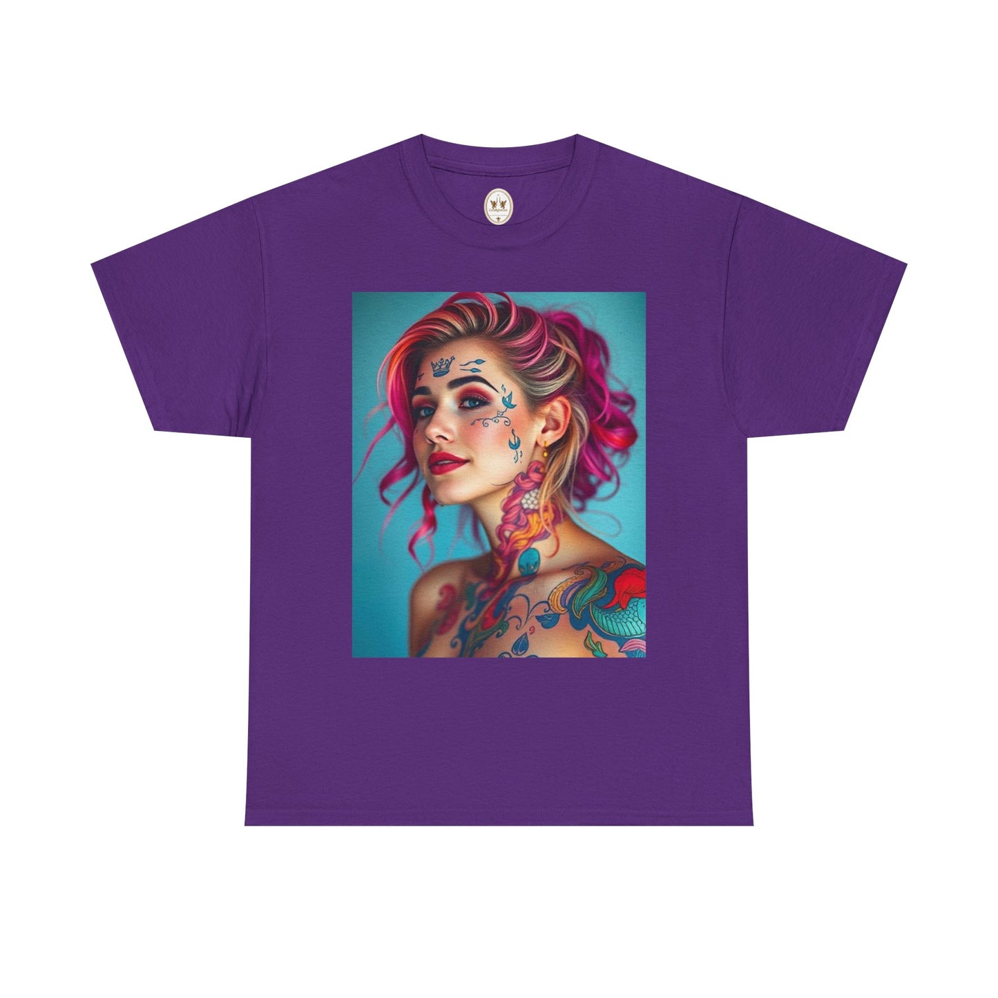 Unisex Heavy Cotton T-Shirt, Pisces, Zodiac v3, Sexy Art