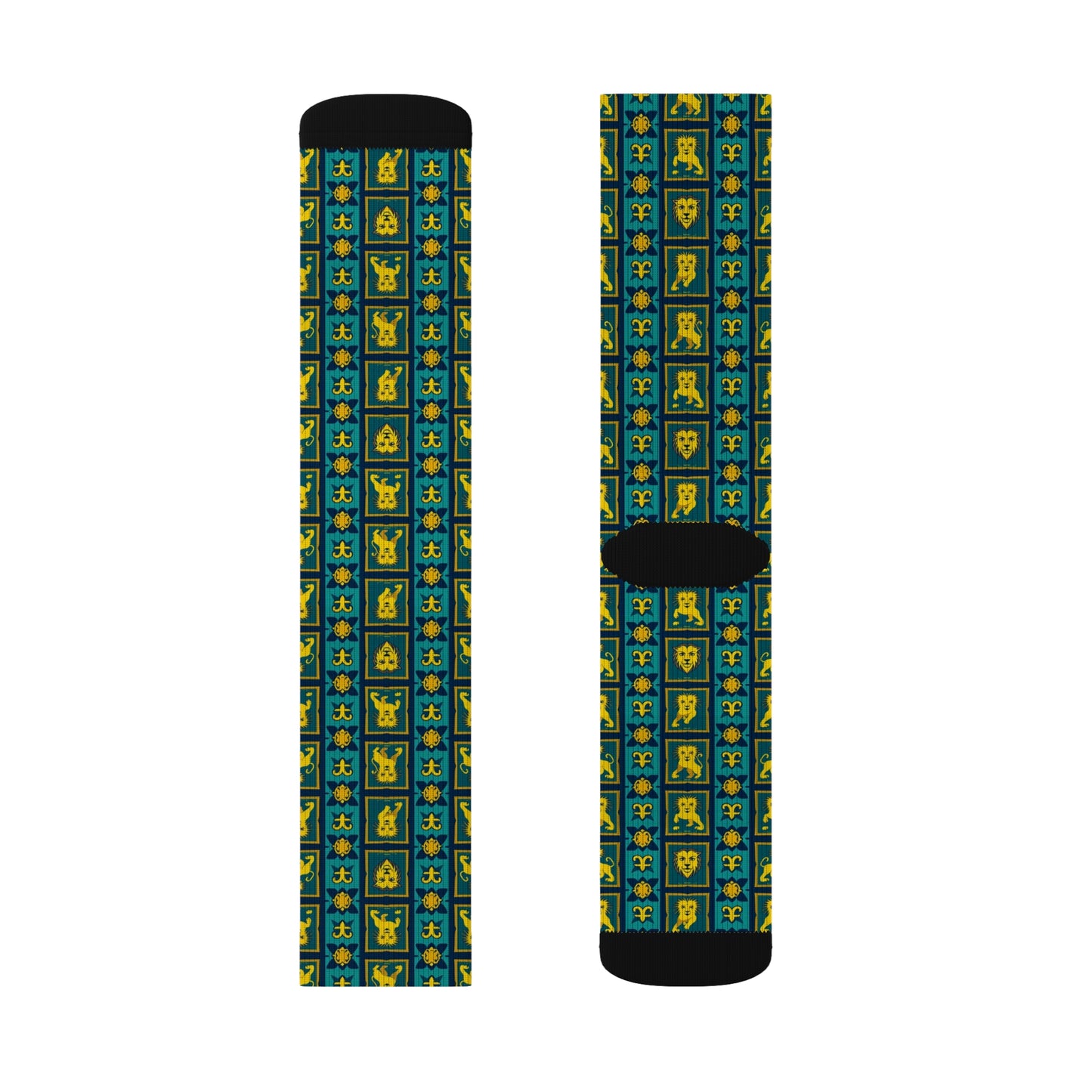 Sublimation Socks, Leo, Zodiac, Shapes Pattern
