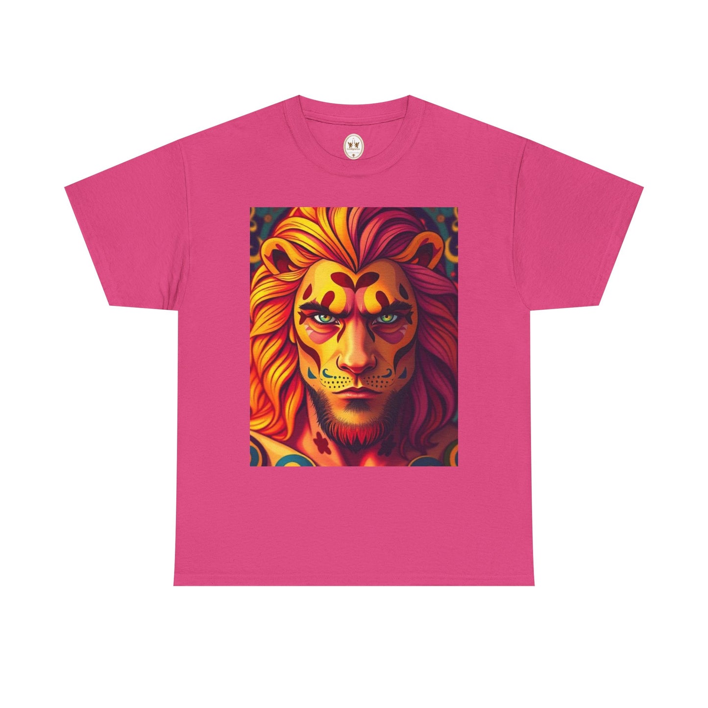 Unisex Heavy Cotton T-Shirt, Leo, Zodiac v2, Sexy Art