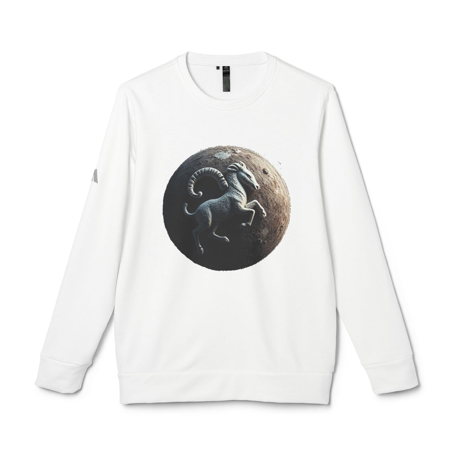 Adidas, Unisex Fleece Crewneck Sweatshirt, Aries, Planet Animal, Zodiac