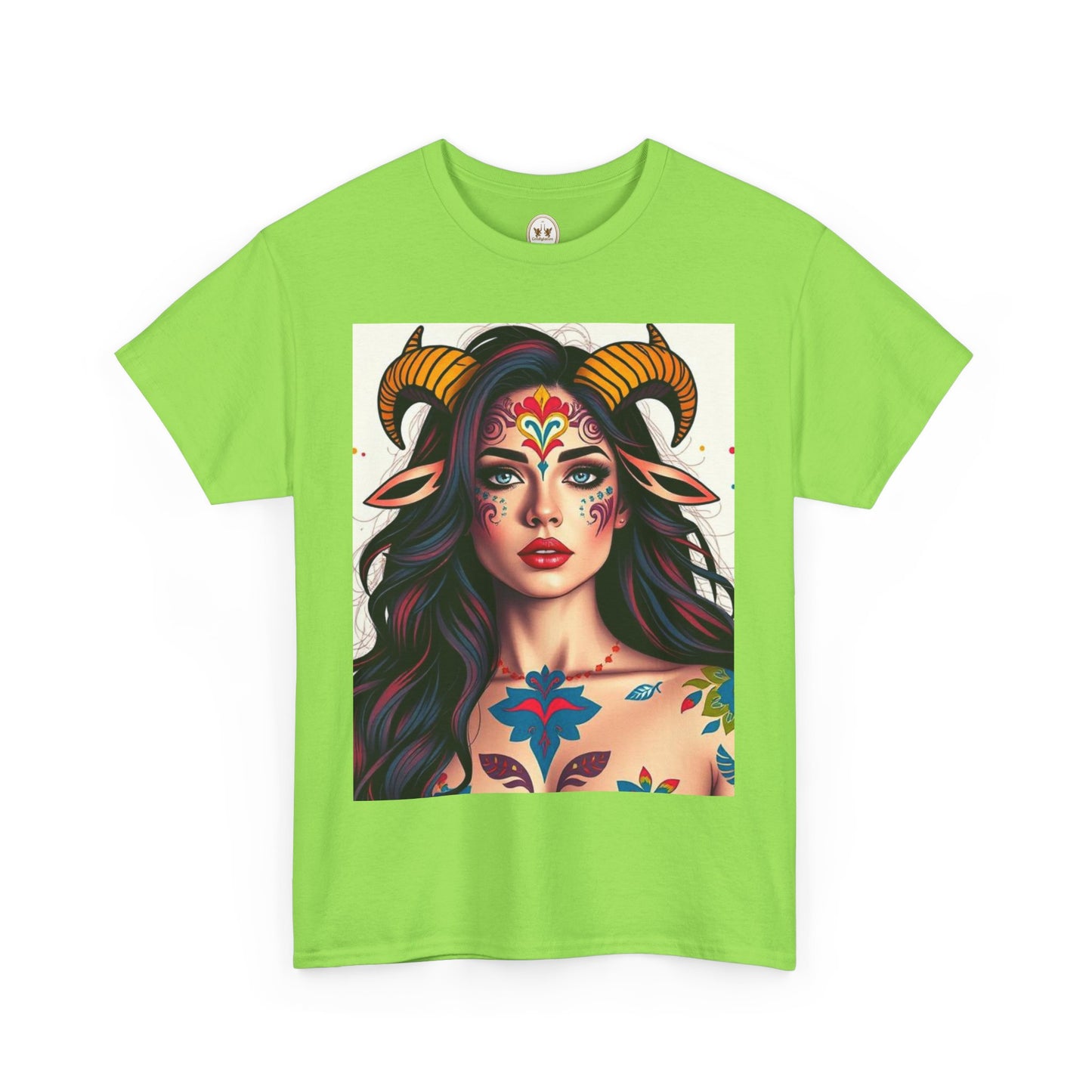 Unisex Heavy Cotton T-Shirt, Taurus, Zodiac v1, Sexy Art