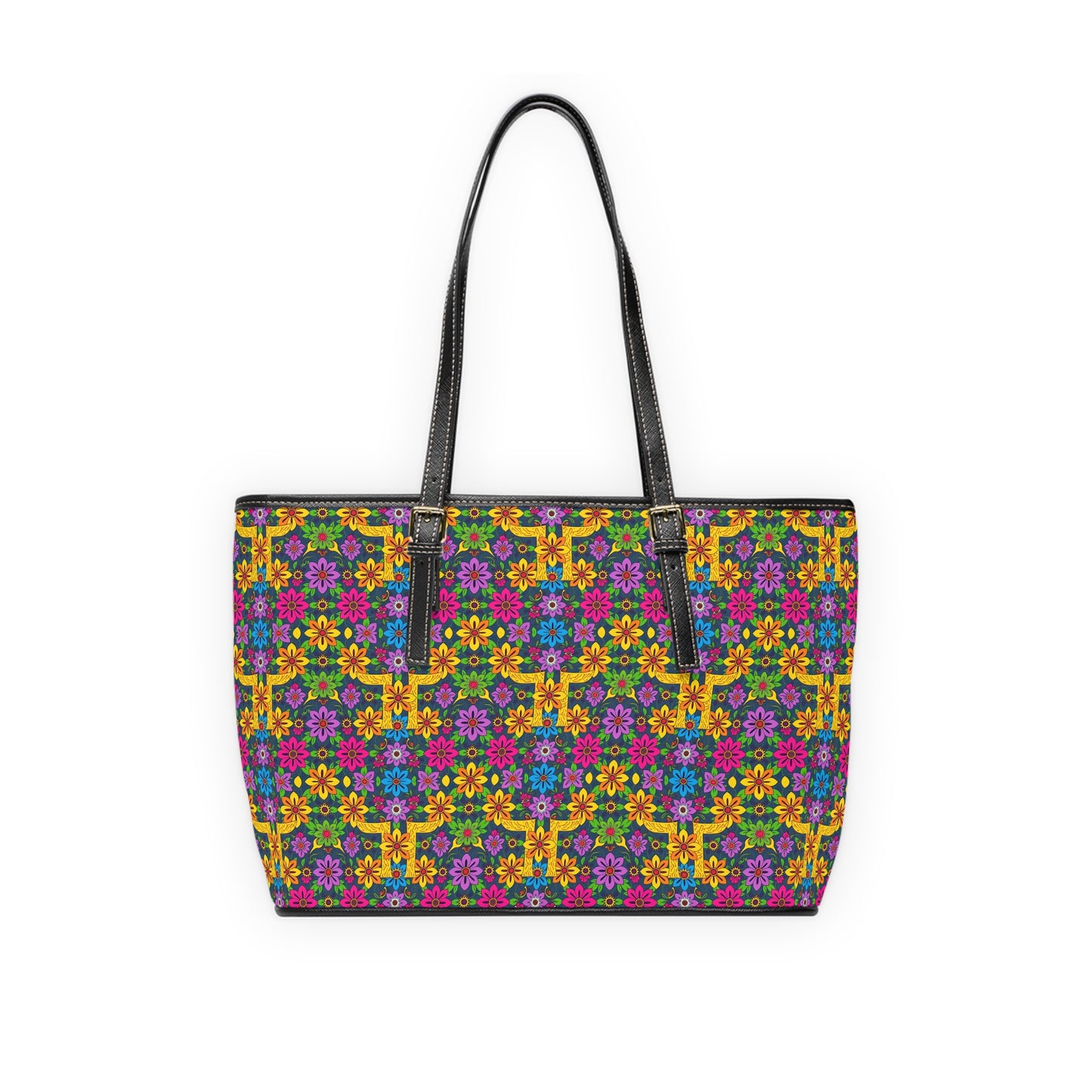 Leather Shoulder Bag, Gemini, Zodiac, Flower Pattern