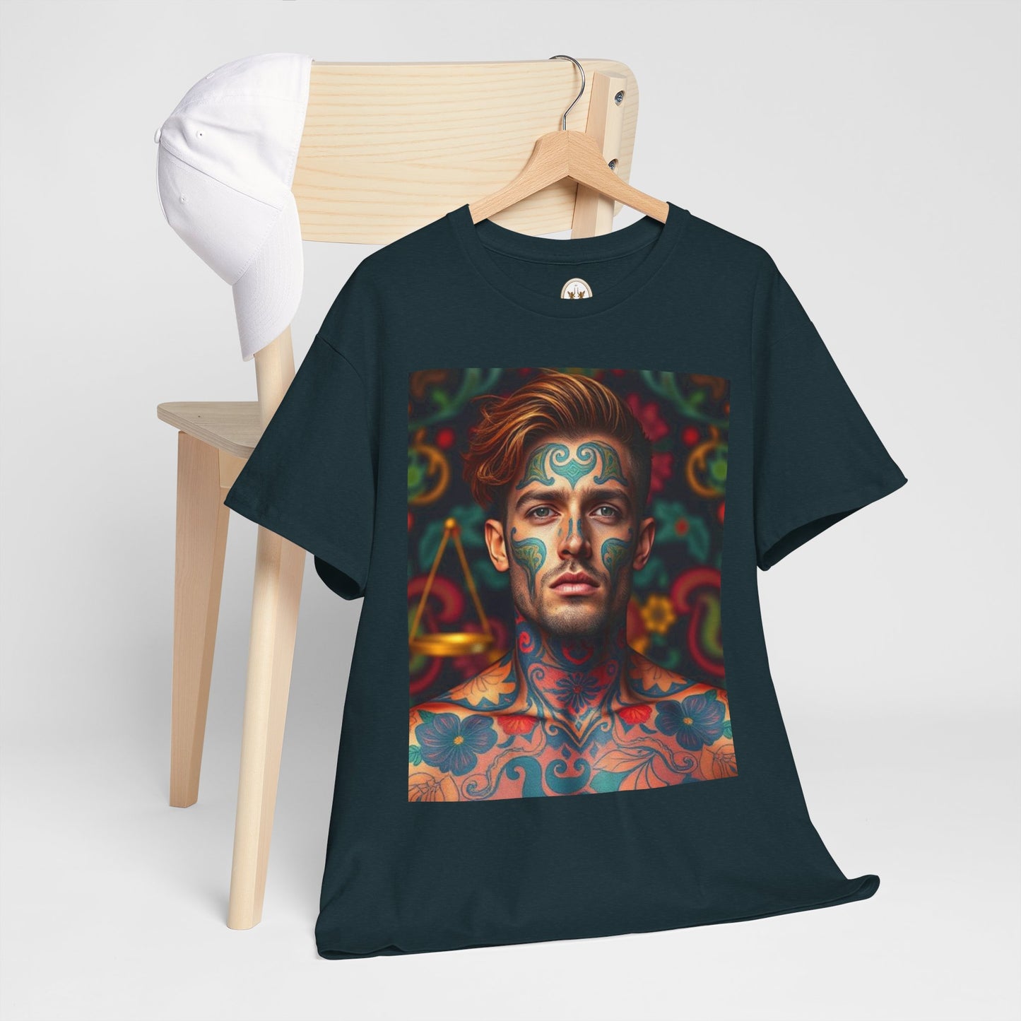Unisex Heavy Cotton T-Shirt, Libra, Zodiac, Sexy Art