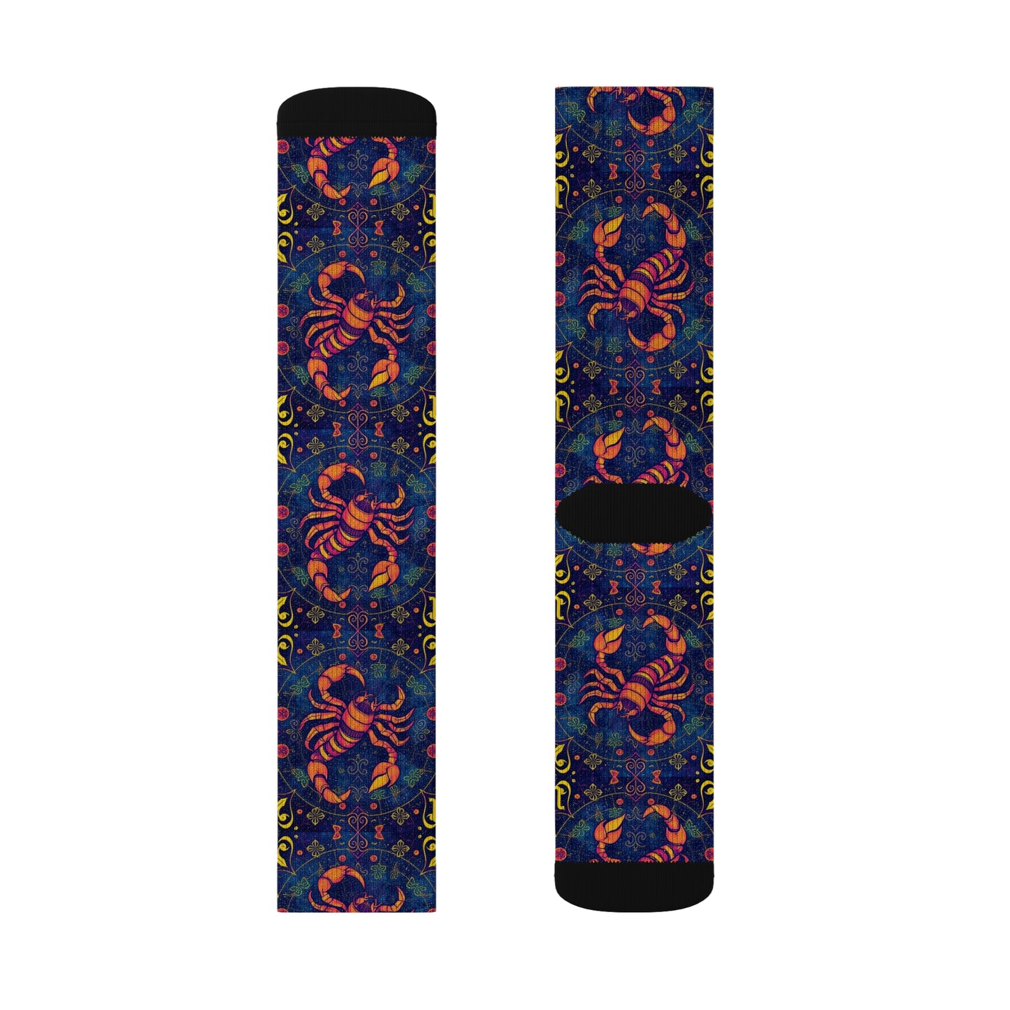 Sublimation Socks, Scorpio, Zodiac v2, Pattern
