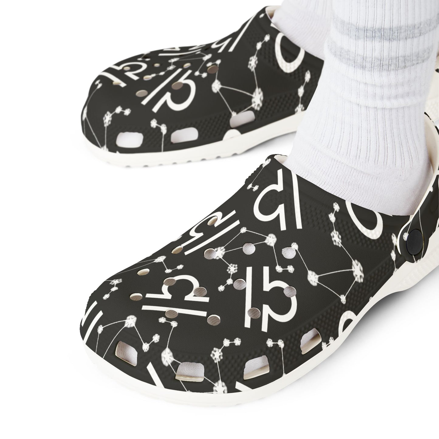 EVA Foam Rubber Shoes (AOP), Material 100% EVA, Libra Zodiac Design