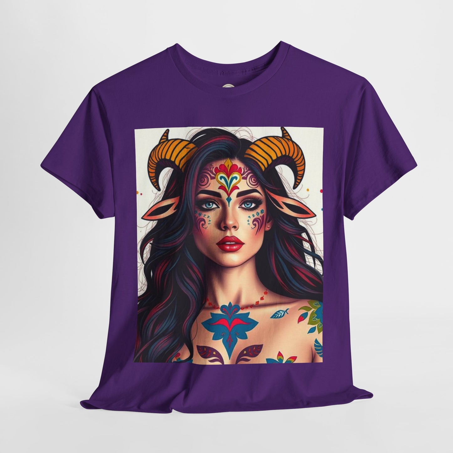Unisex Heavy Cotton T-Shirt, Taurus, Zodiac v1, Sexy Art