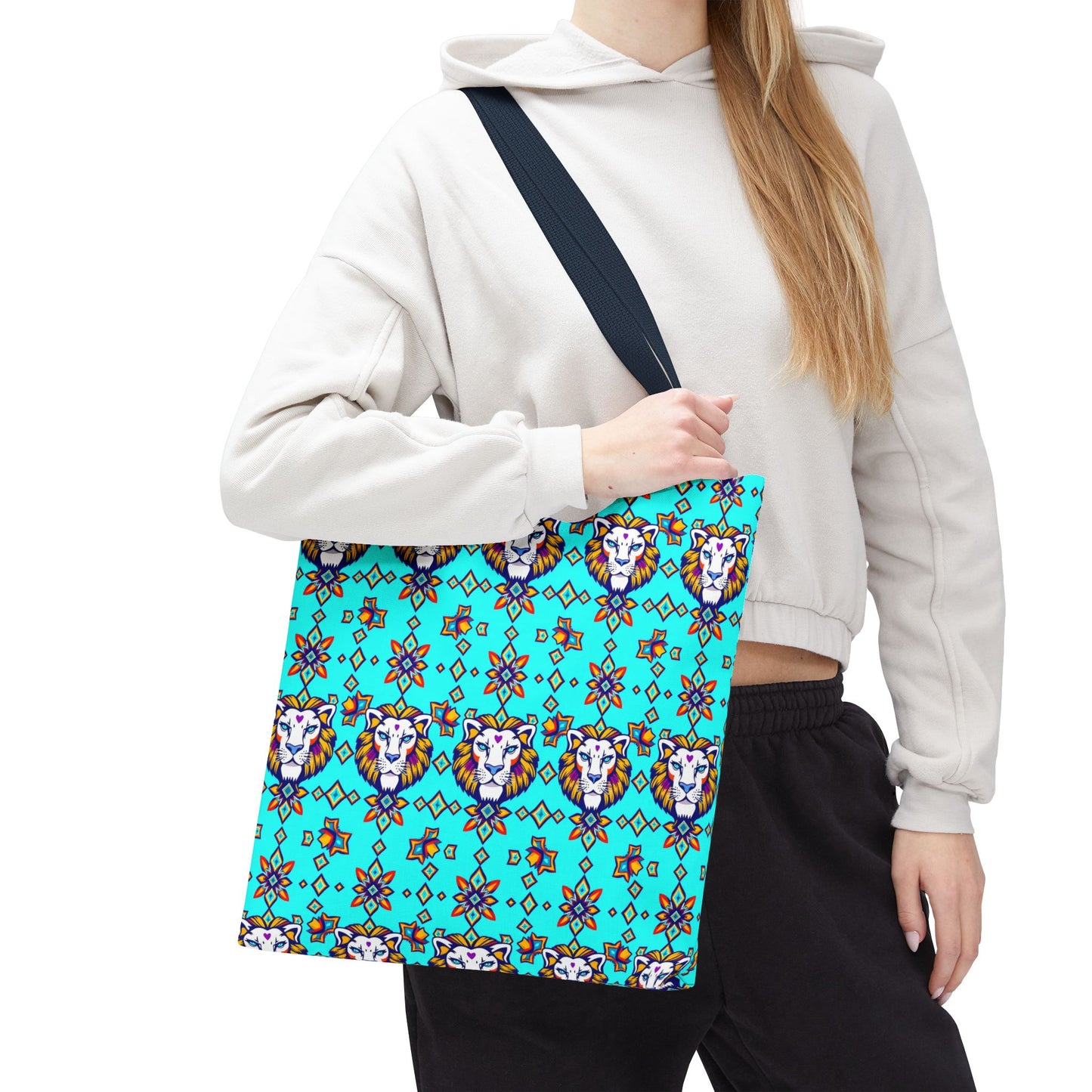 Tote Bag (AOP), Leo, Zodiac v1, Jewel Pattern
