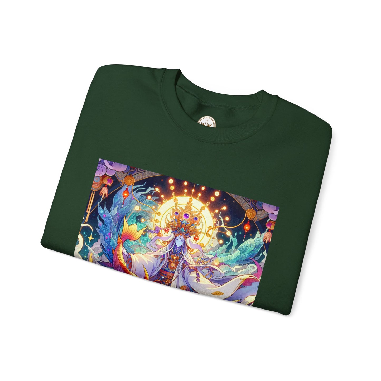 Unisex Heavy Blend™ Crewneck Sweatshirt, Anime Pisces King, Zodiac Design
