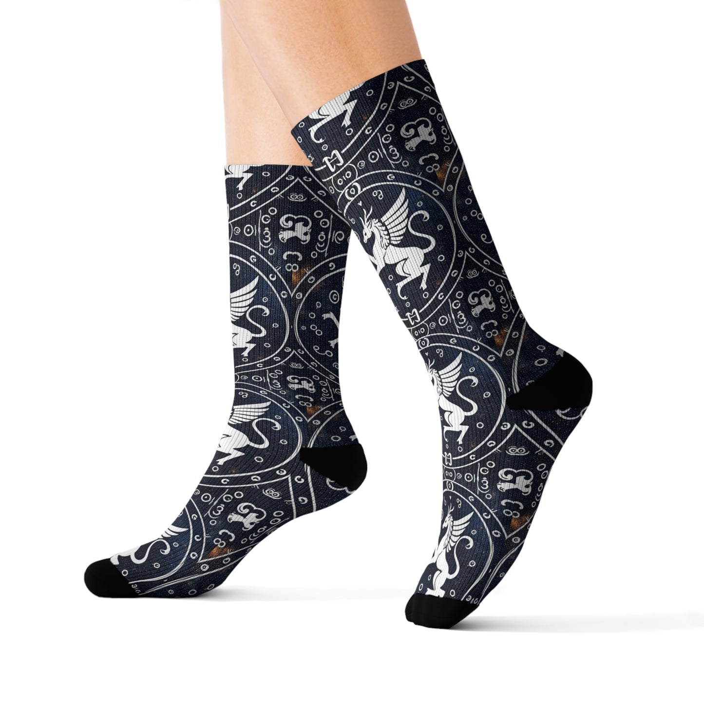 Sublimation Socks, Virgo, Zodiac v1, Pattern