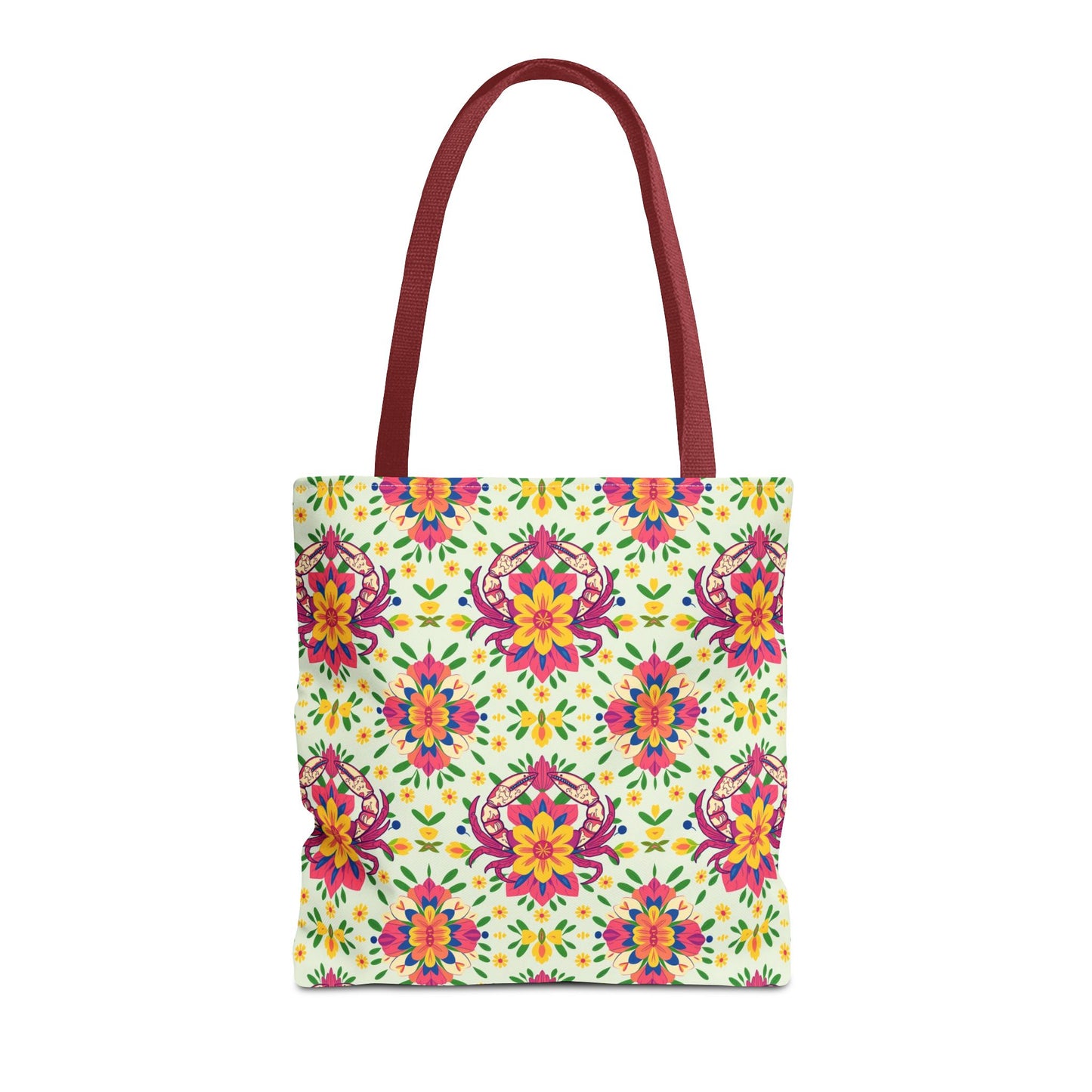 Tote Bag (AOP), Cancer, Zodiac v1, Flower Pattern