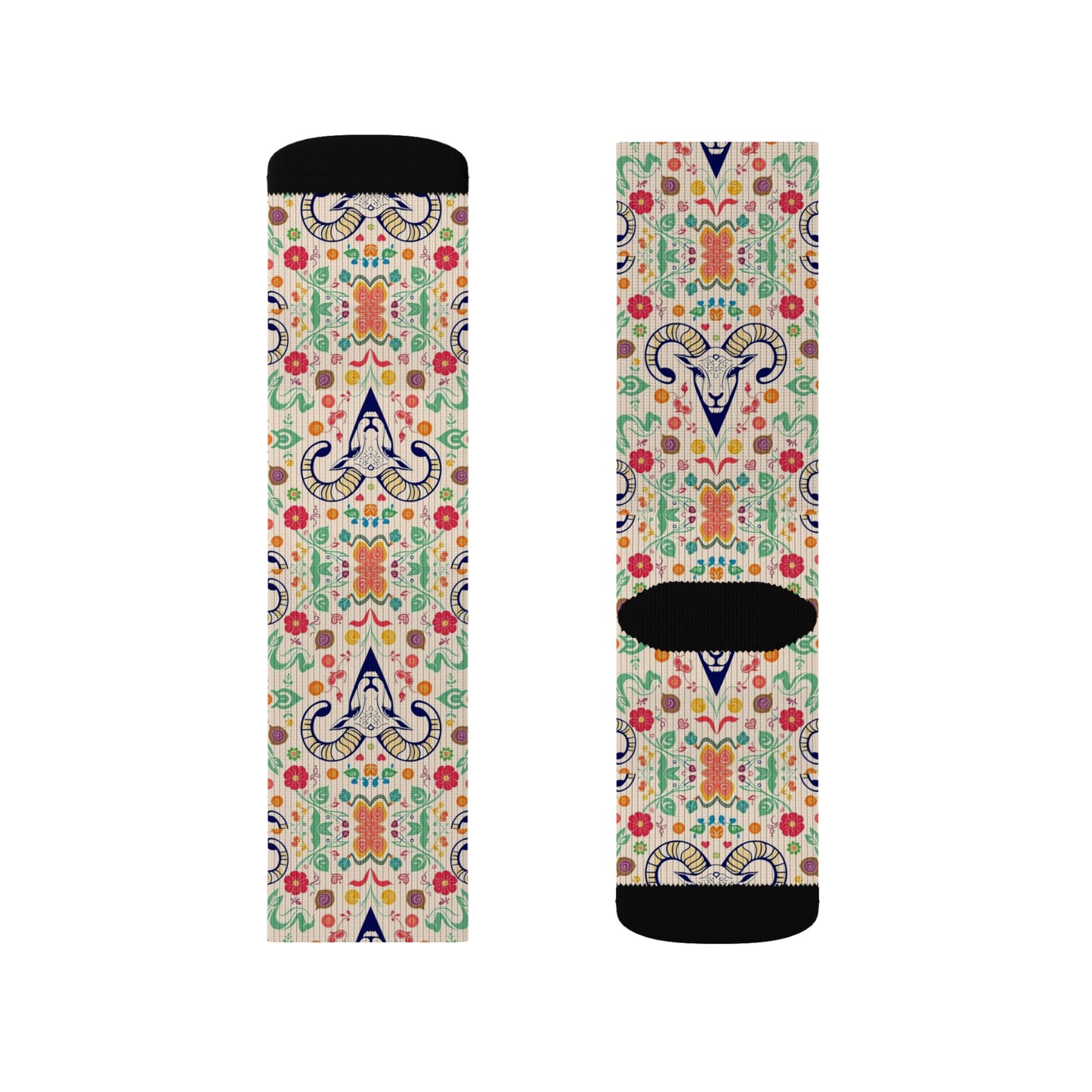 Sublimation Socks, Aries, Zodiac v2, Pattern