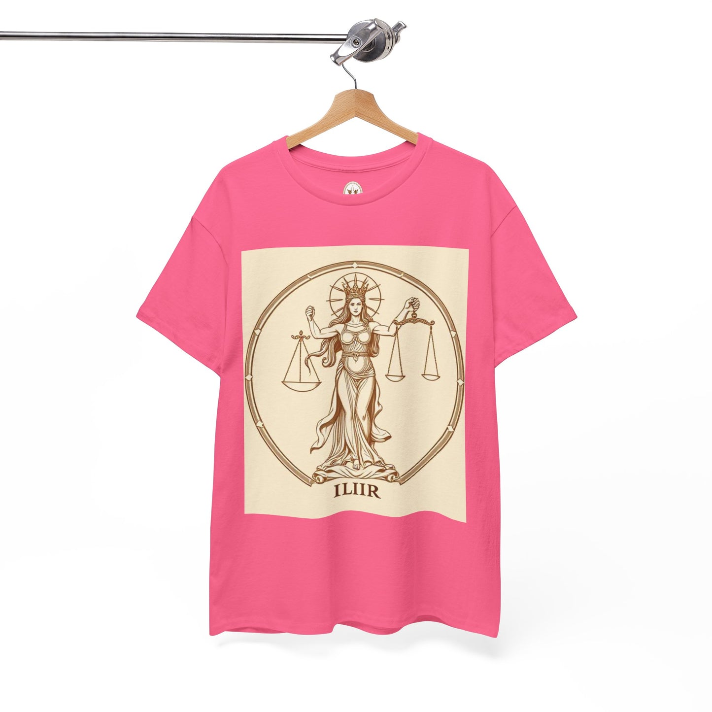 Unisex Heavy Cotton T-Shirt, Libra Goddess v1, Zodiac Design