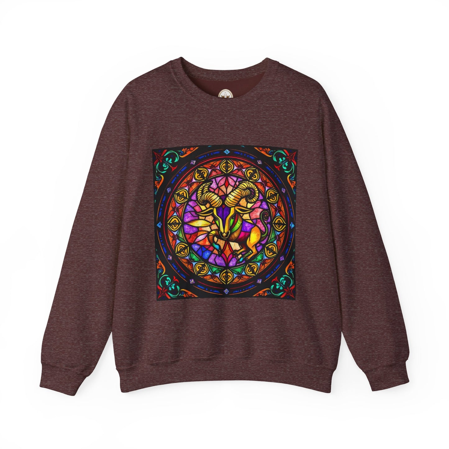Unisex Heavy Blend™ Crewneck Sweatshirt, Glass 1, Taurus Zodiac Design