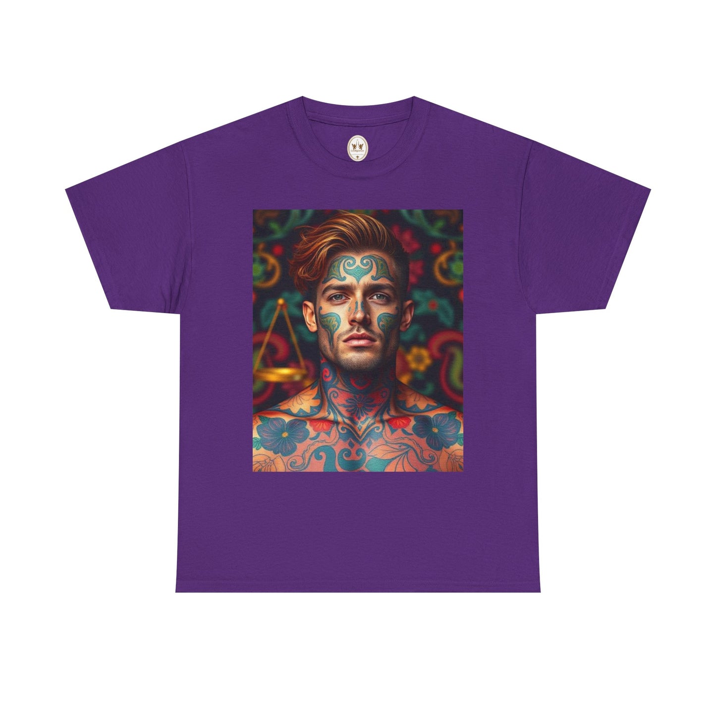 Unisex Heavy Cotton T-Shirt, Libra, Zodiac, Sexy Art