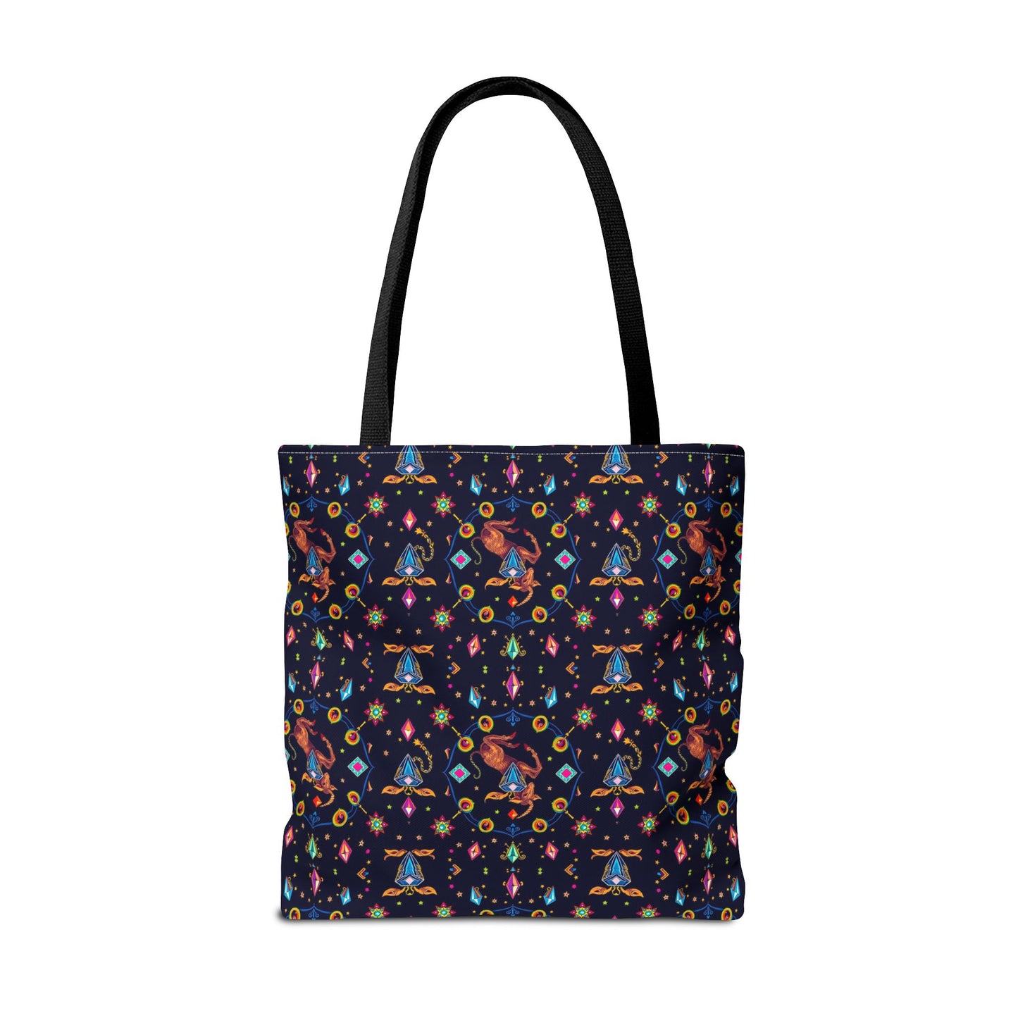 Tote Bag (AOP), Capricorn, Zodiac v1, Jewel Pattern