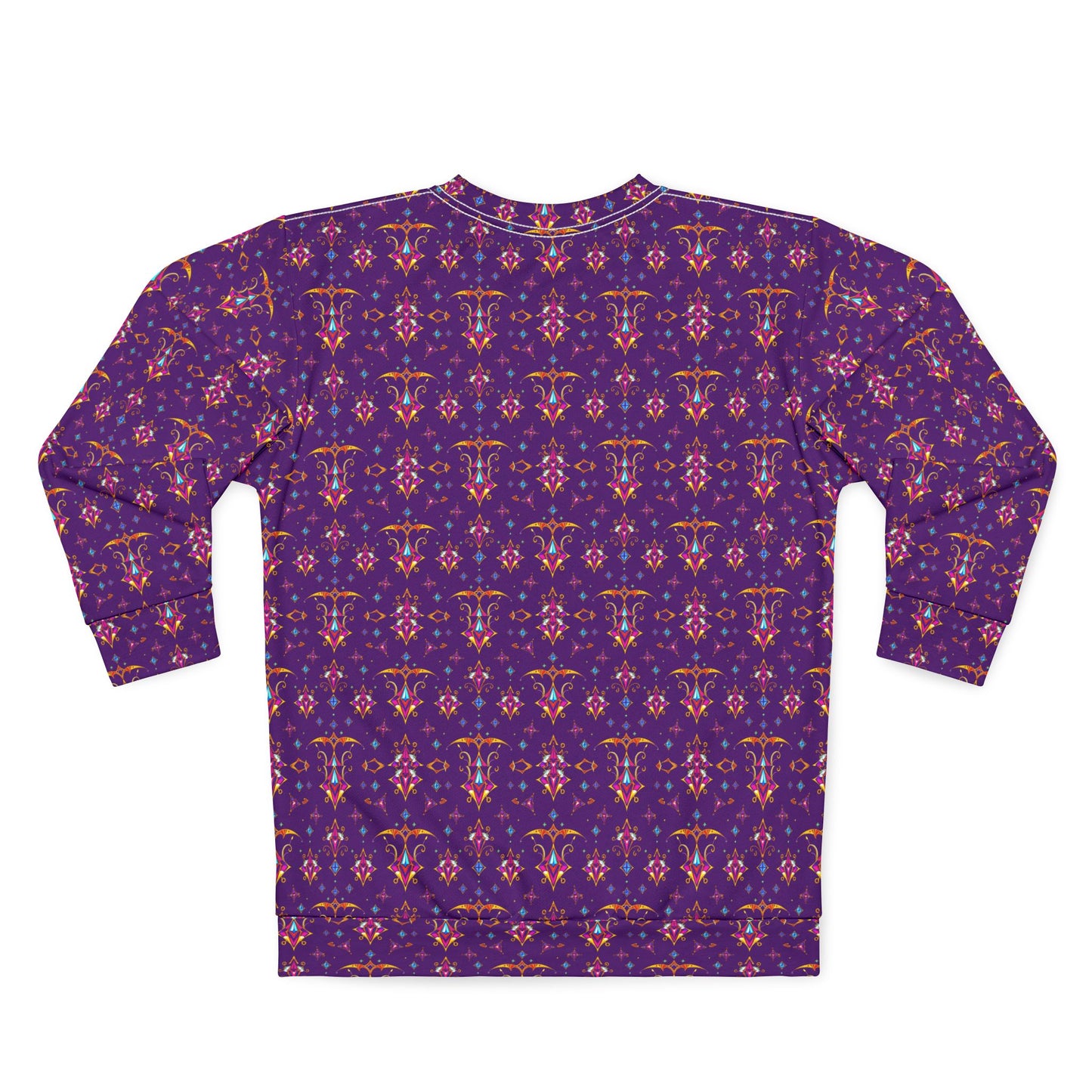 Unisex Sweatshirt (AOP), Sagittarius, Zodiac v4, Jewel Pattern