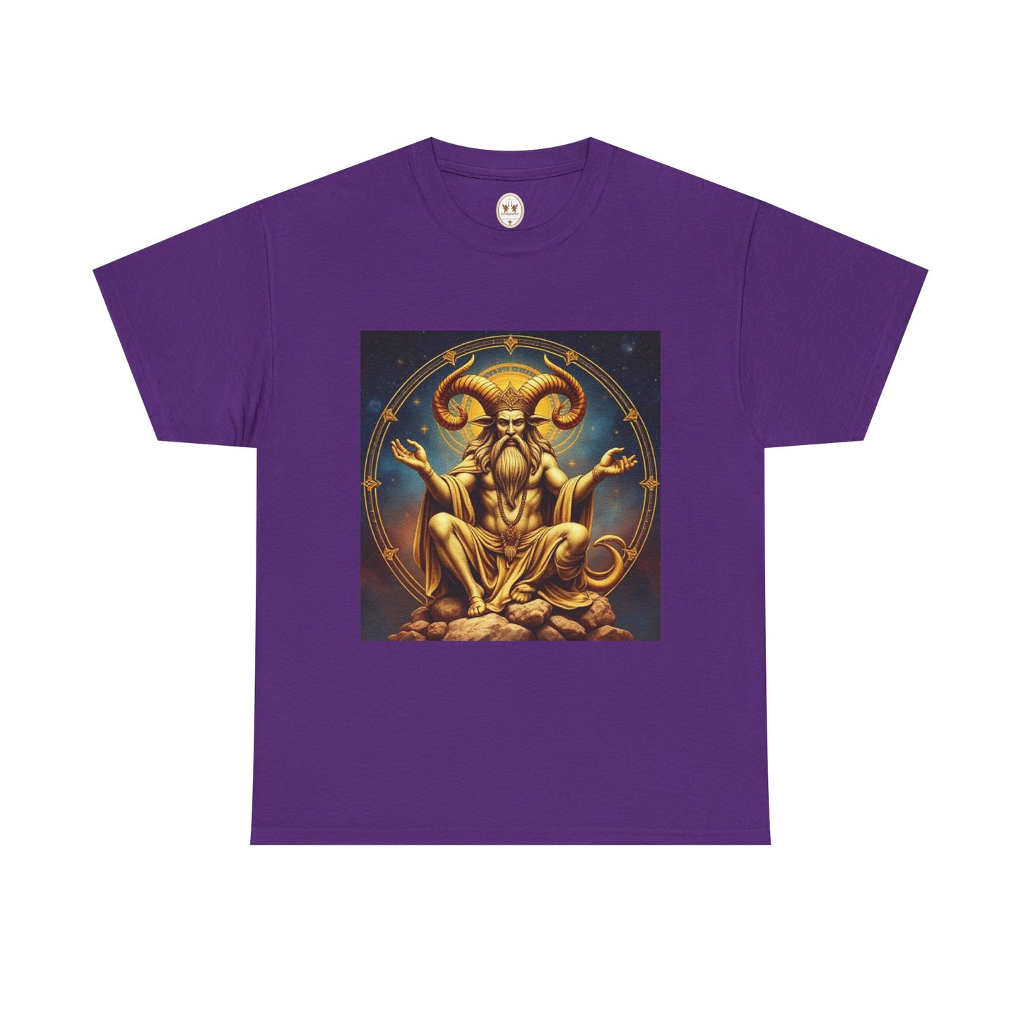 Unisex Heavy Cotton T-Shirt, On The Throne, Taurus Zodiac Design