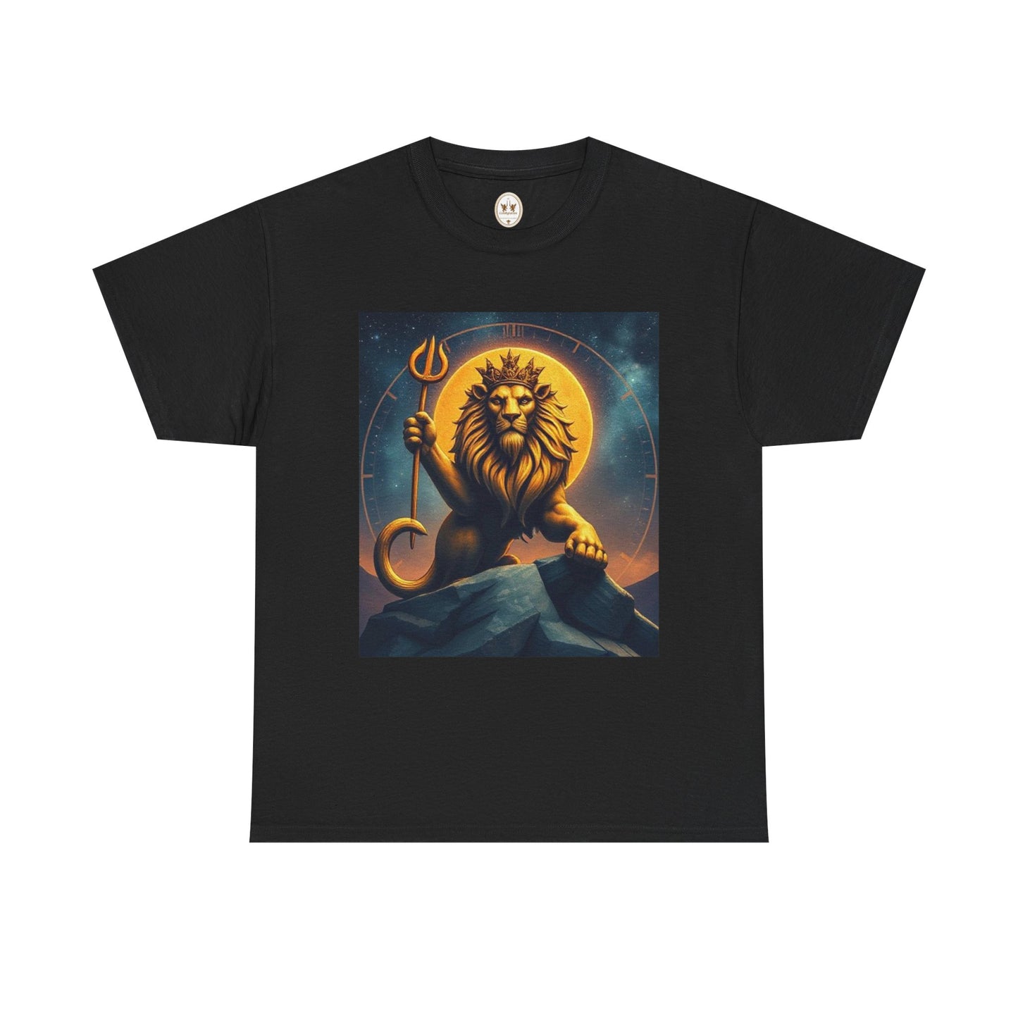 Unisex Heavy Cotton T-Shirt, King of Lions v2, Leo Zodiac Design