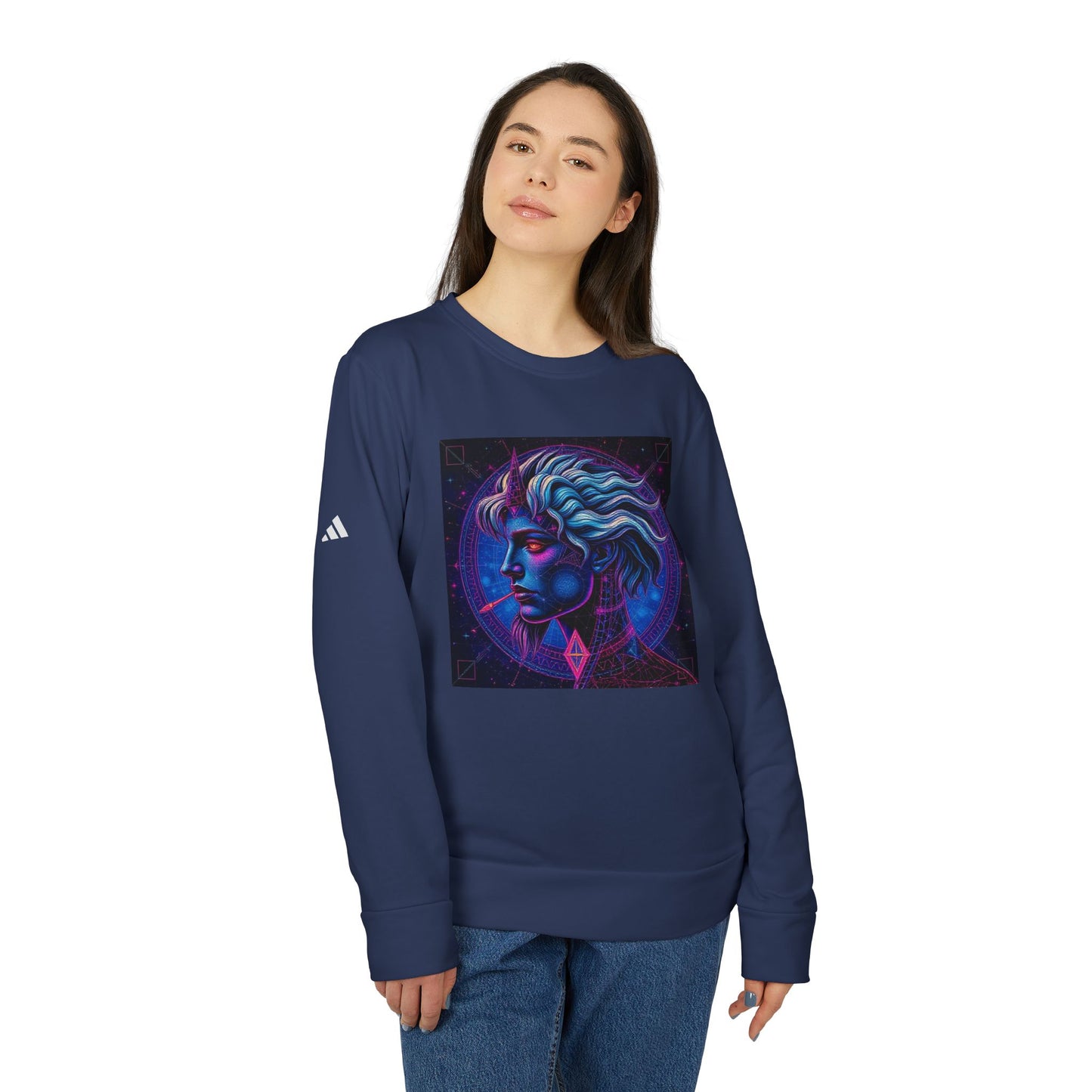 Adidas, Unisex Fleece Crewneck Sweatshirt, Gemini, Pop Art v1, Zodiac