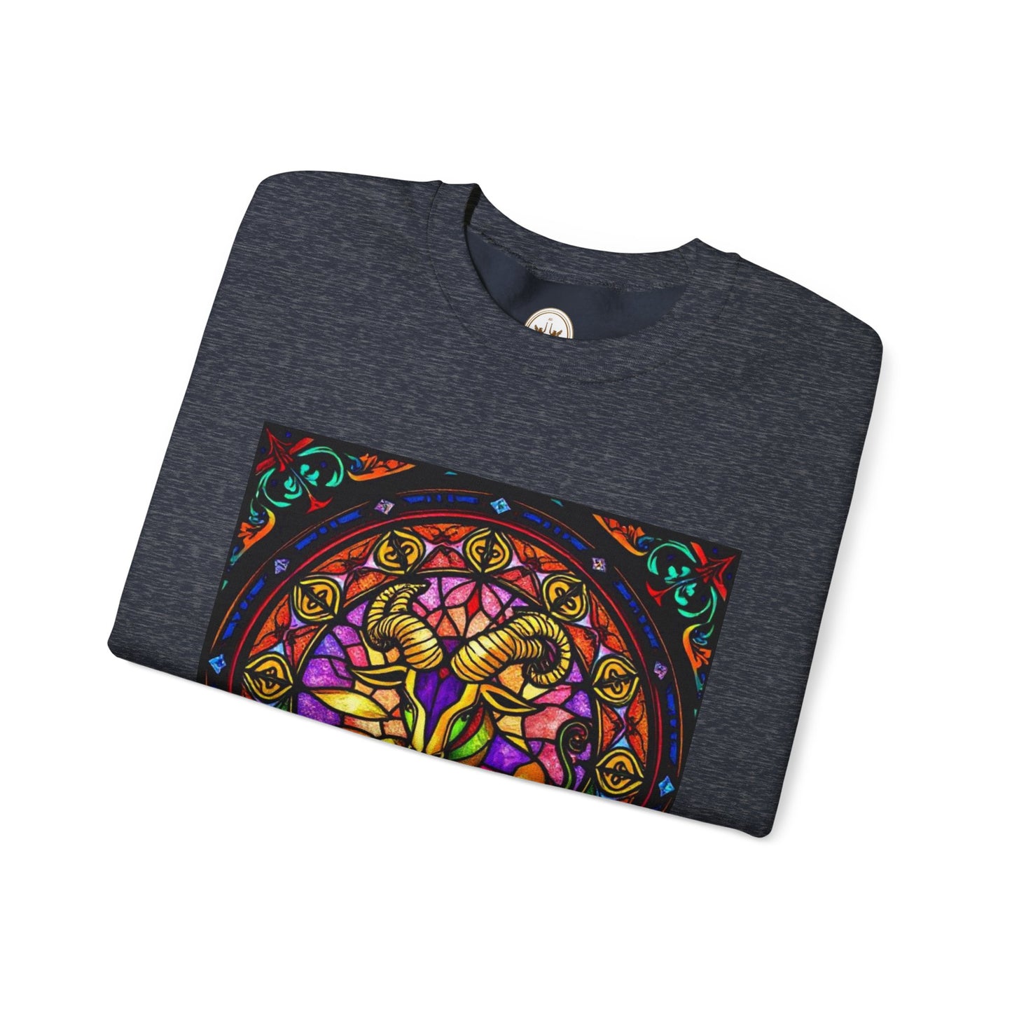 Unisex Heavy Blend™ Crewneck Sweatshirt, Glass 1, Taurus Zodiac Design