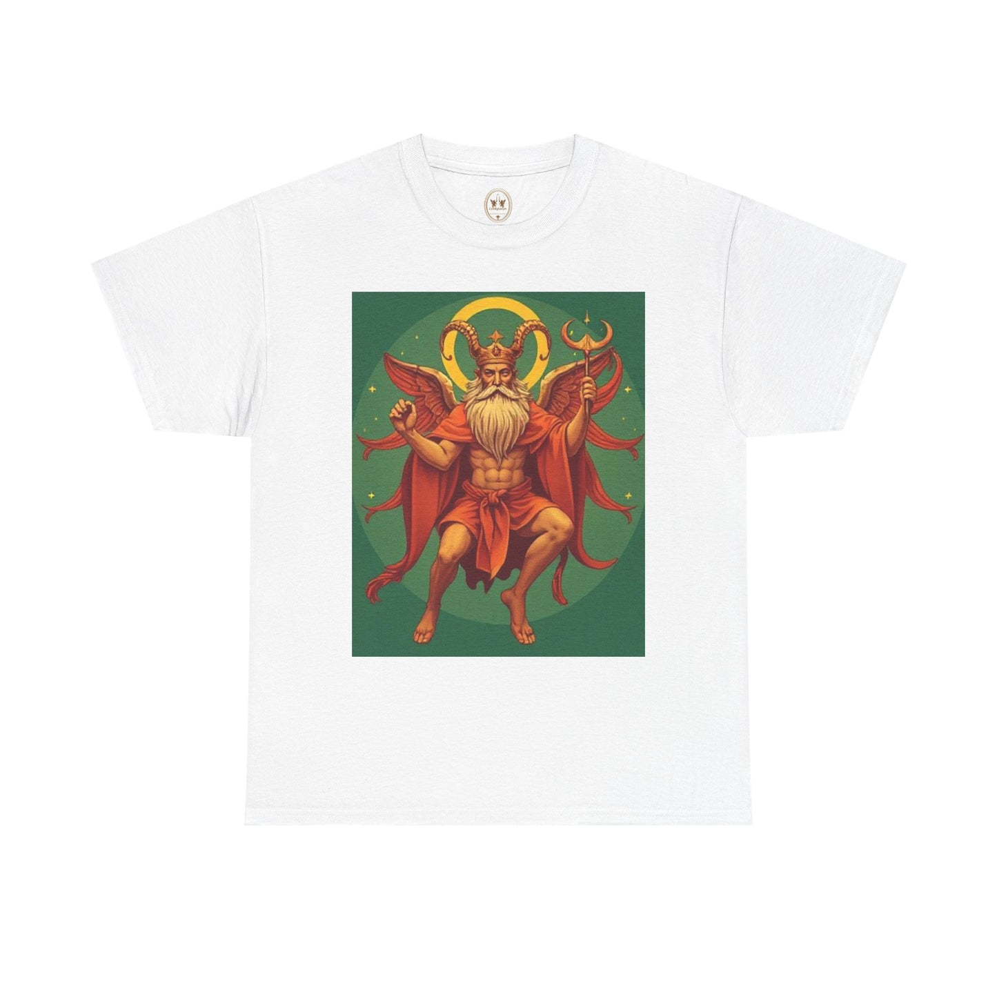 Unisex Heavy Cotton T-Shirt, Aries God, Zodiac Design