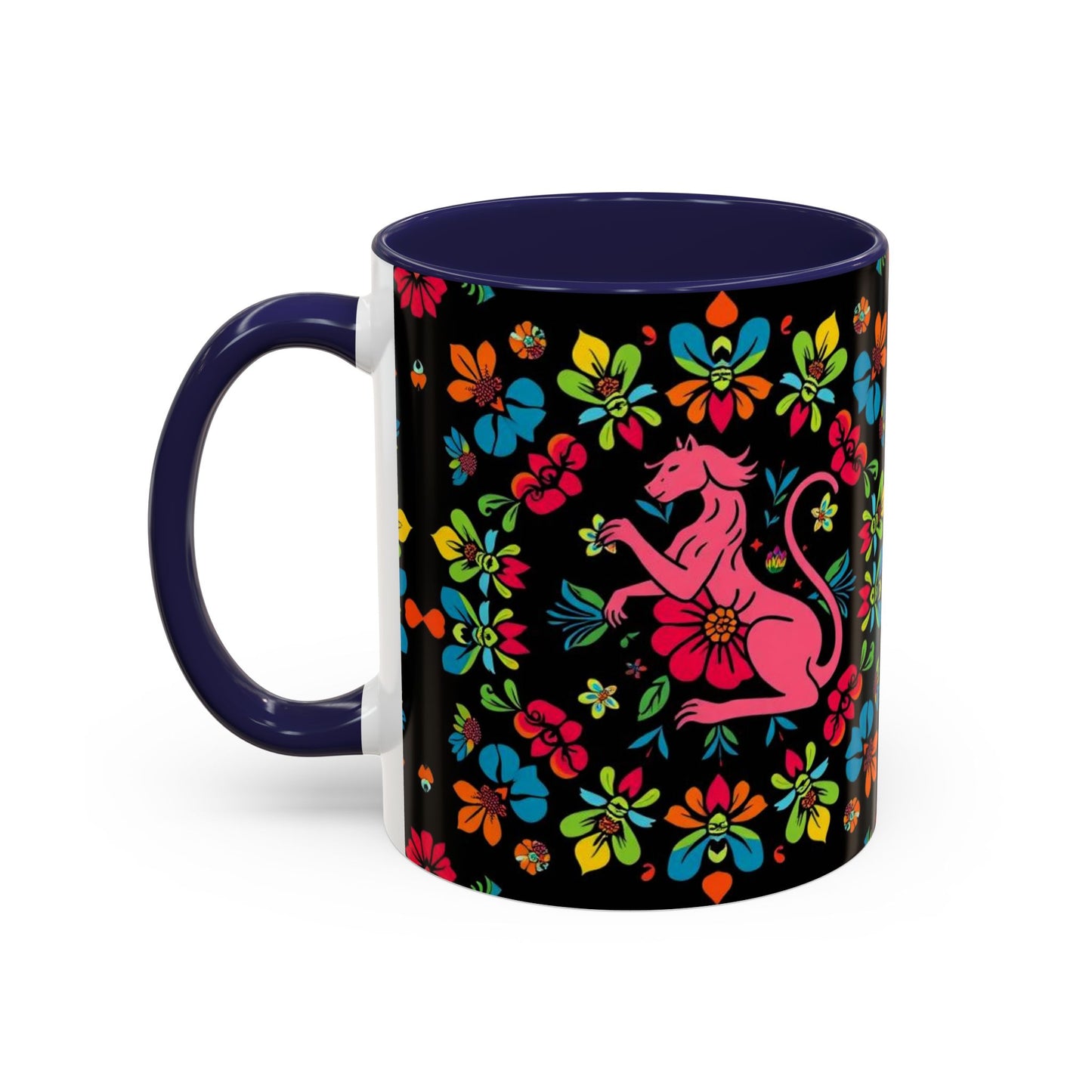 Accent Coffee Mug, Zodiac. Virgo, Flower Pattern, (11, 15oz)