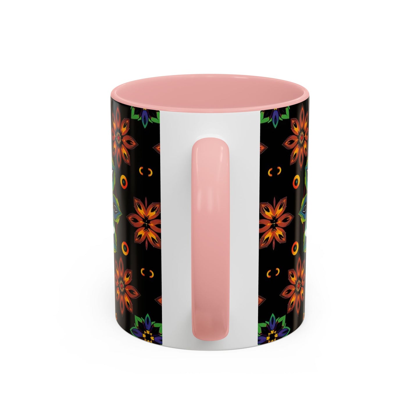 Accent Coffee Mug, Libra, Zodiac v4, Flower Pattern, (11, 15oz)
