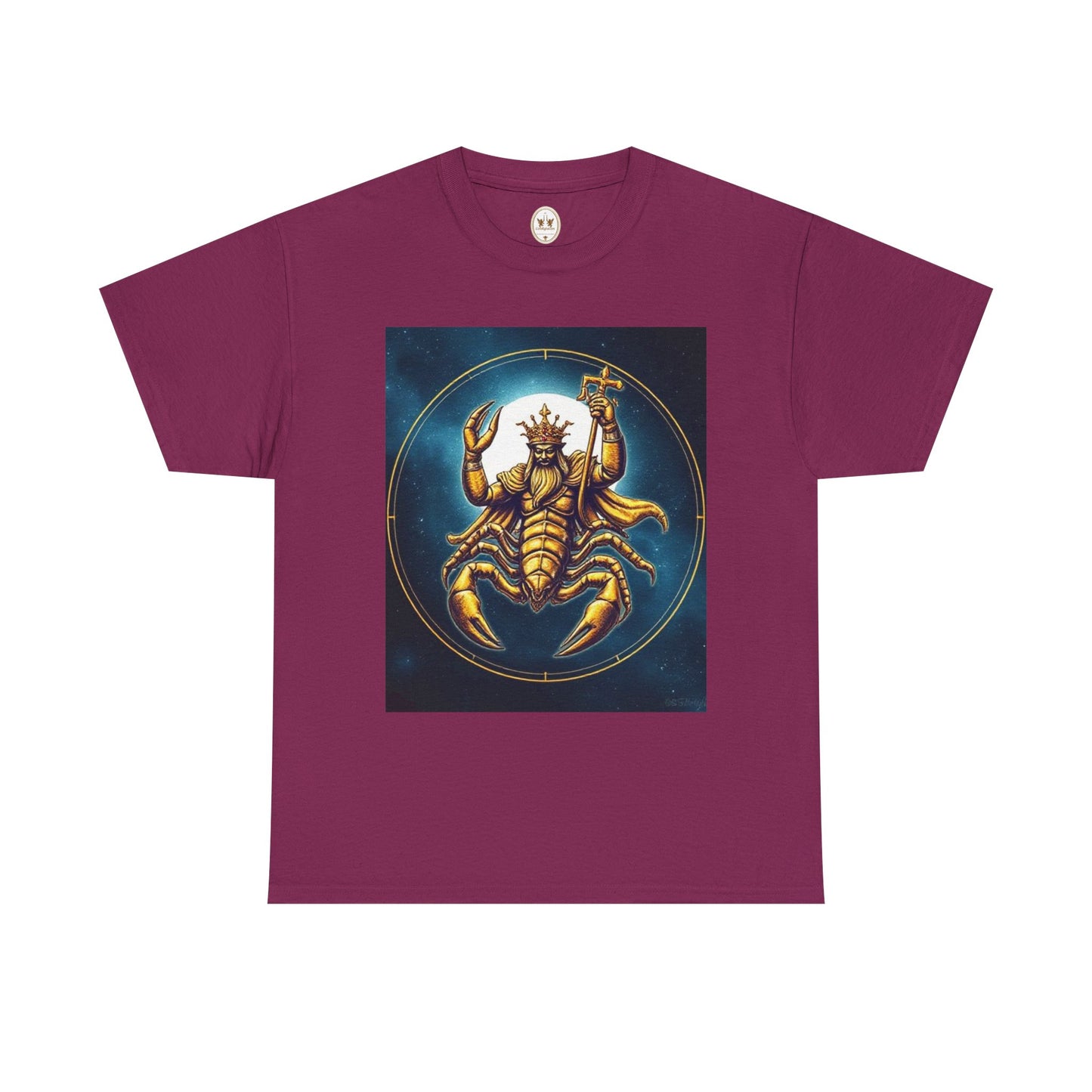 Unisex Heavy Cotton T-Shirt, Moon, Scorpio Zodiac Design