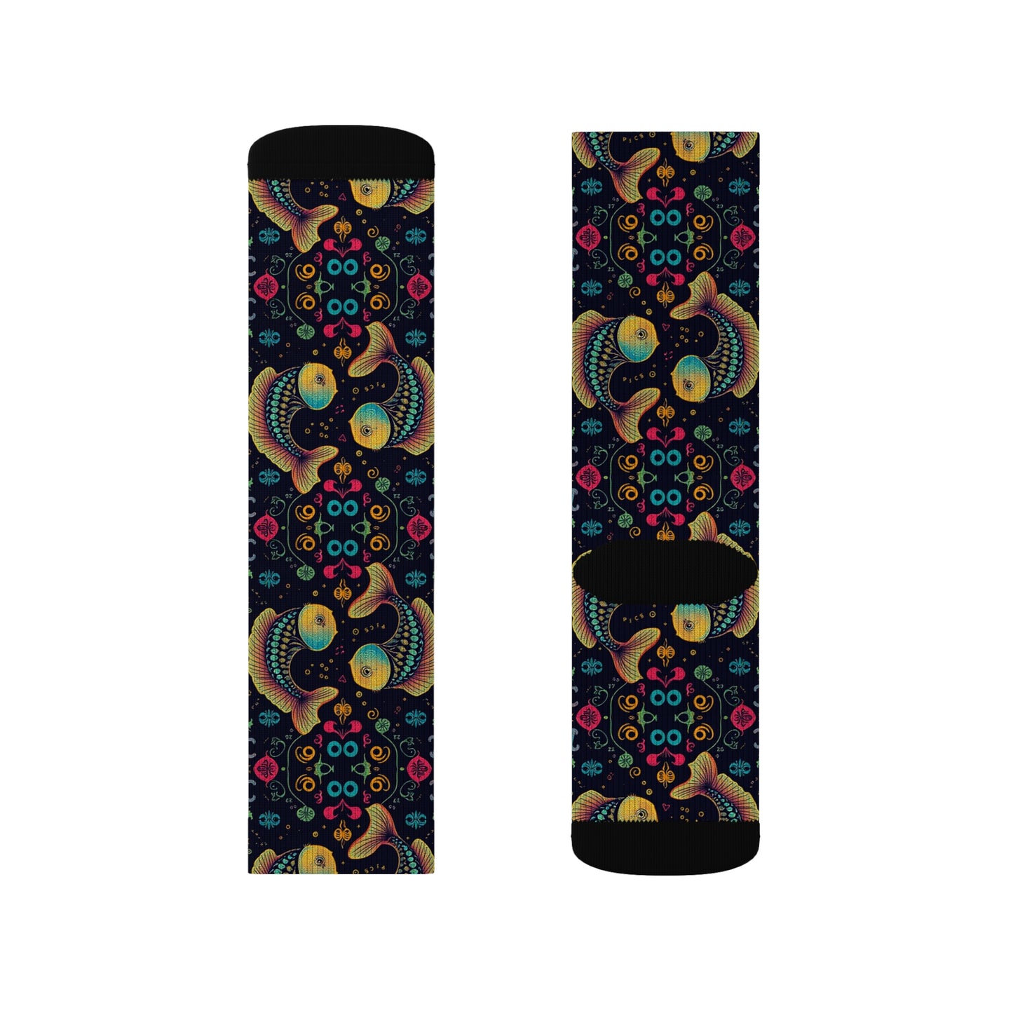Sublimation Socks, Pisces, Zodiac v3, Pattern