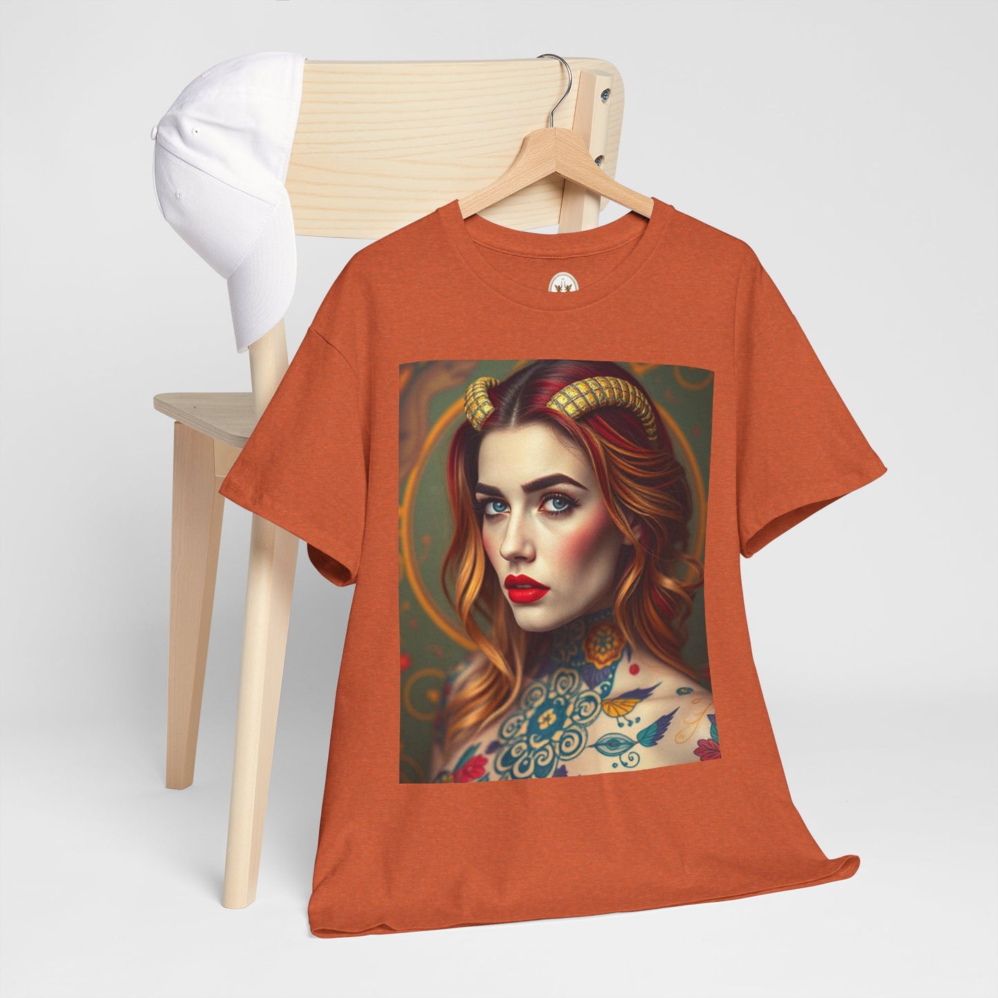 Unisex Heavy Cotton T-Shirt, Capricorn, Zodiac v3, Sexy Art
