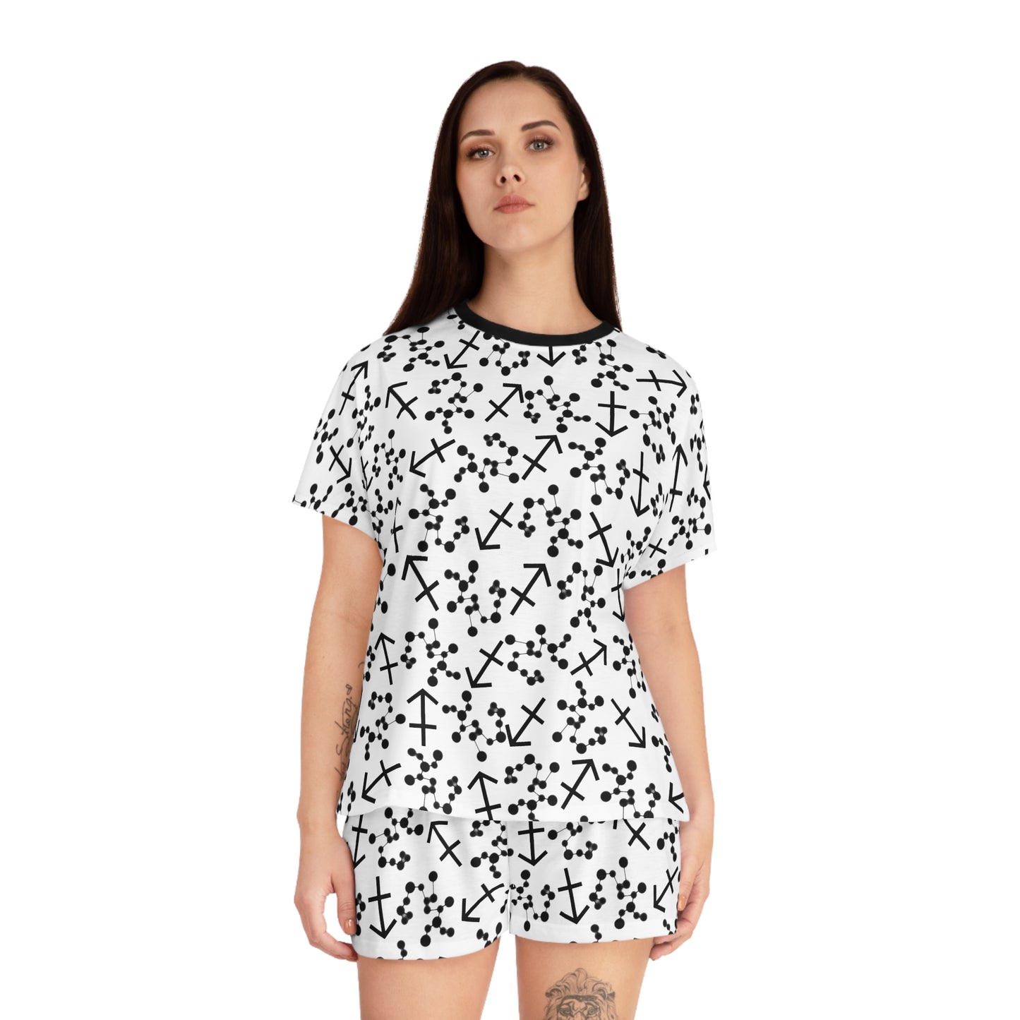 Women's Short Pajama Set Sagittarius Zodiac Sign (AOP)