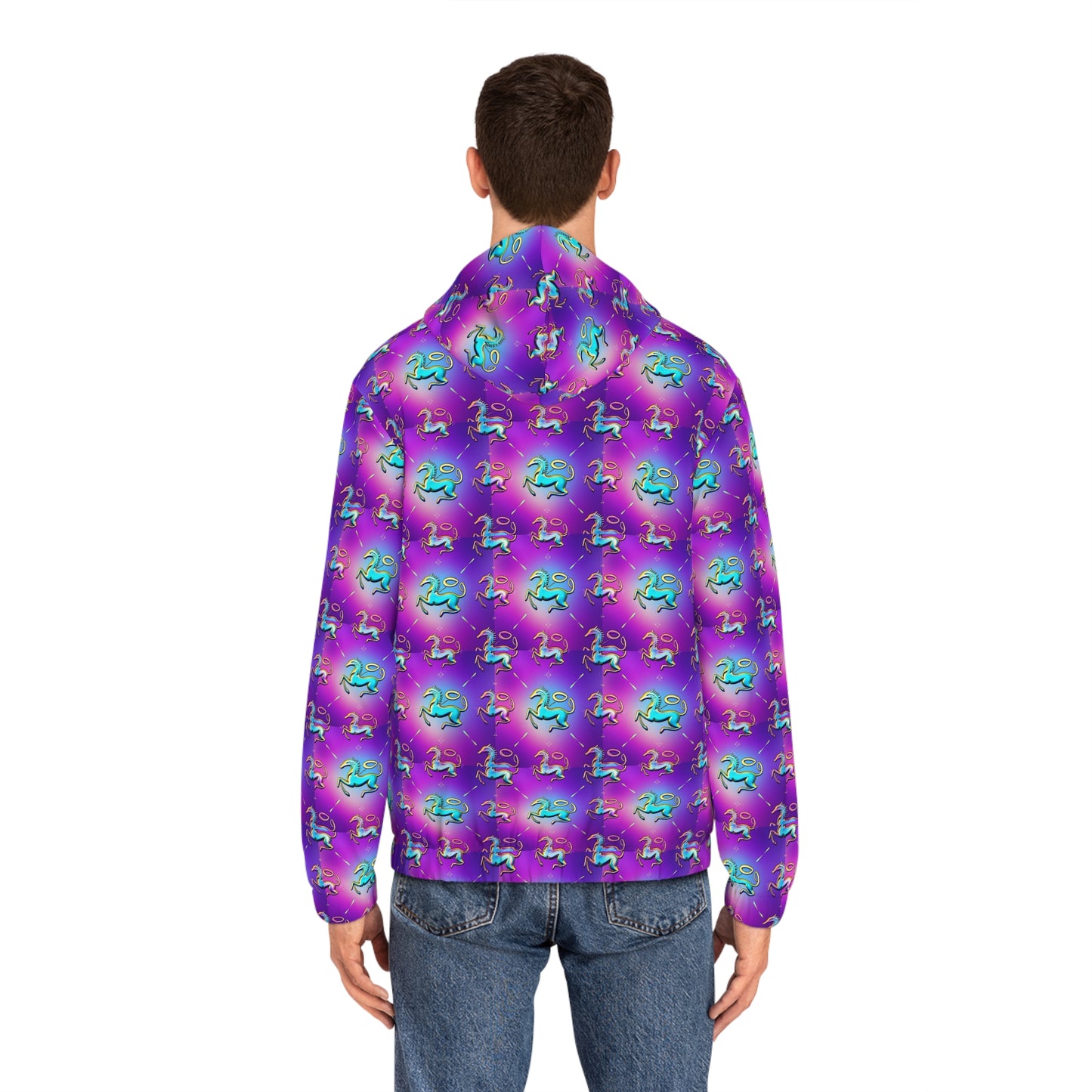 Full-Zip Hoodie (AOP), Aquarius, Zodiac, Pattern