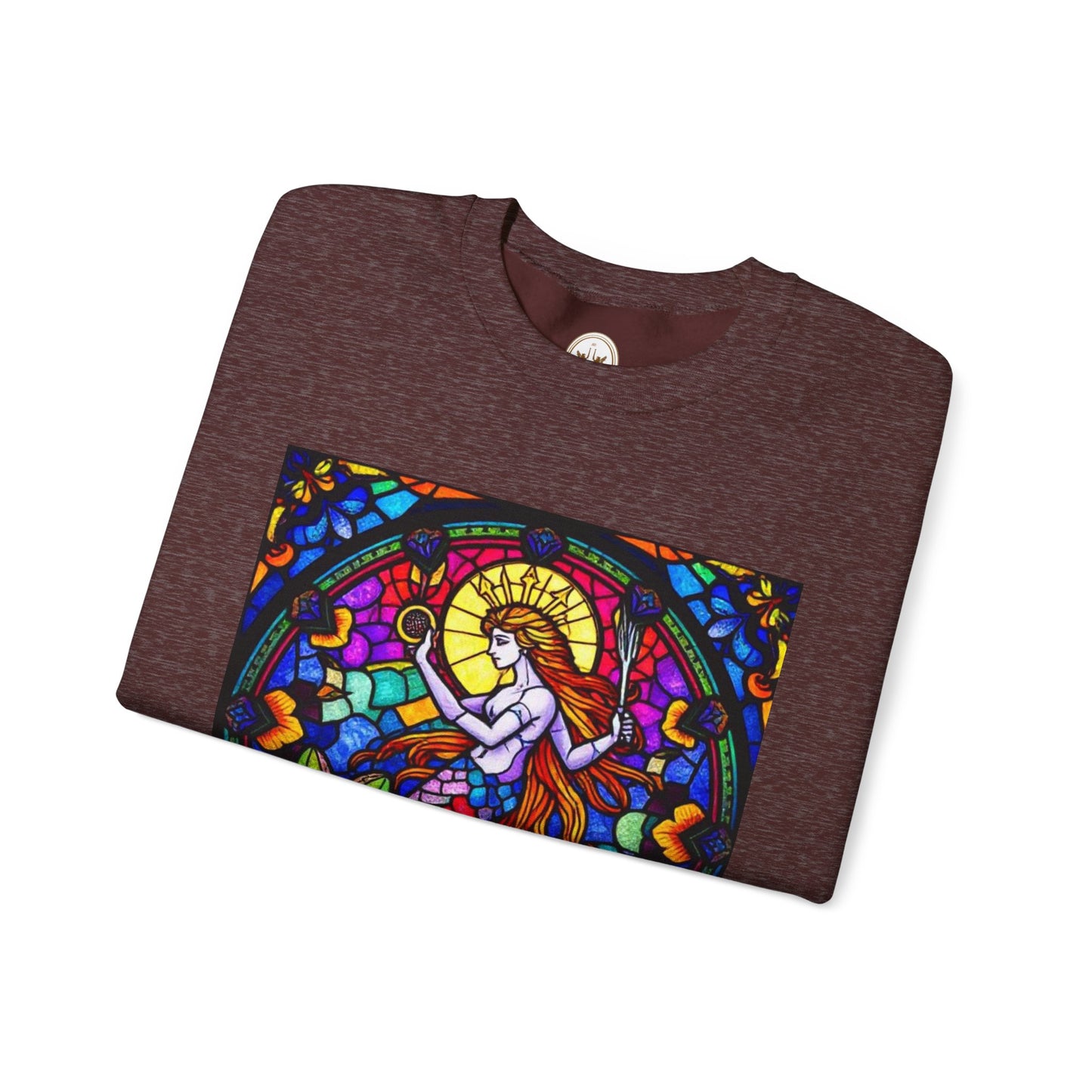 Unisex Heavy Blend™ Crewneck Sweatshirt, Glass 1, Aquarius Zodiac Design