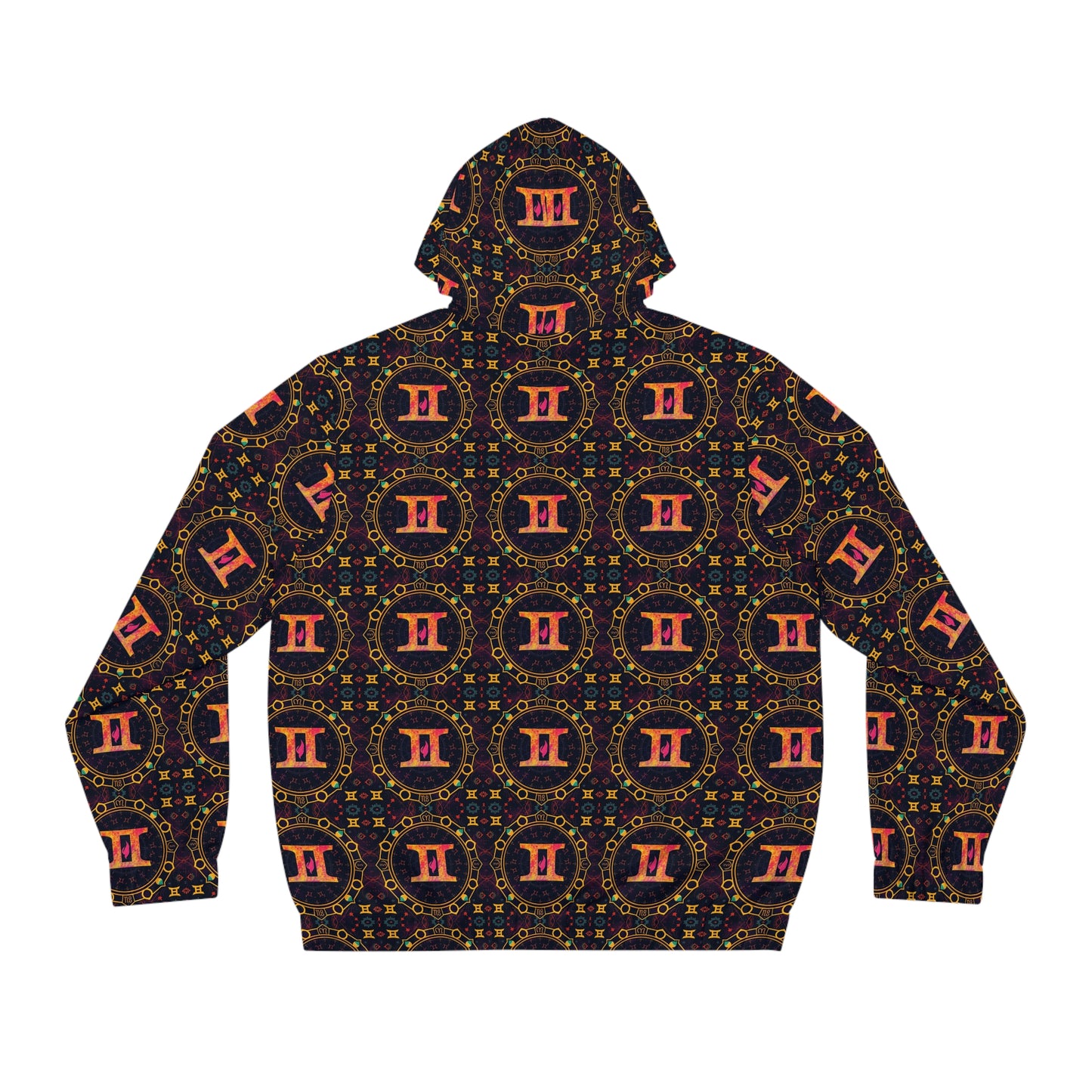 Full-Zip Hoodie (AOP), Gemini, Zodiac v4, Pattern