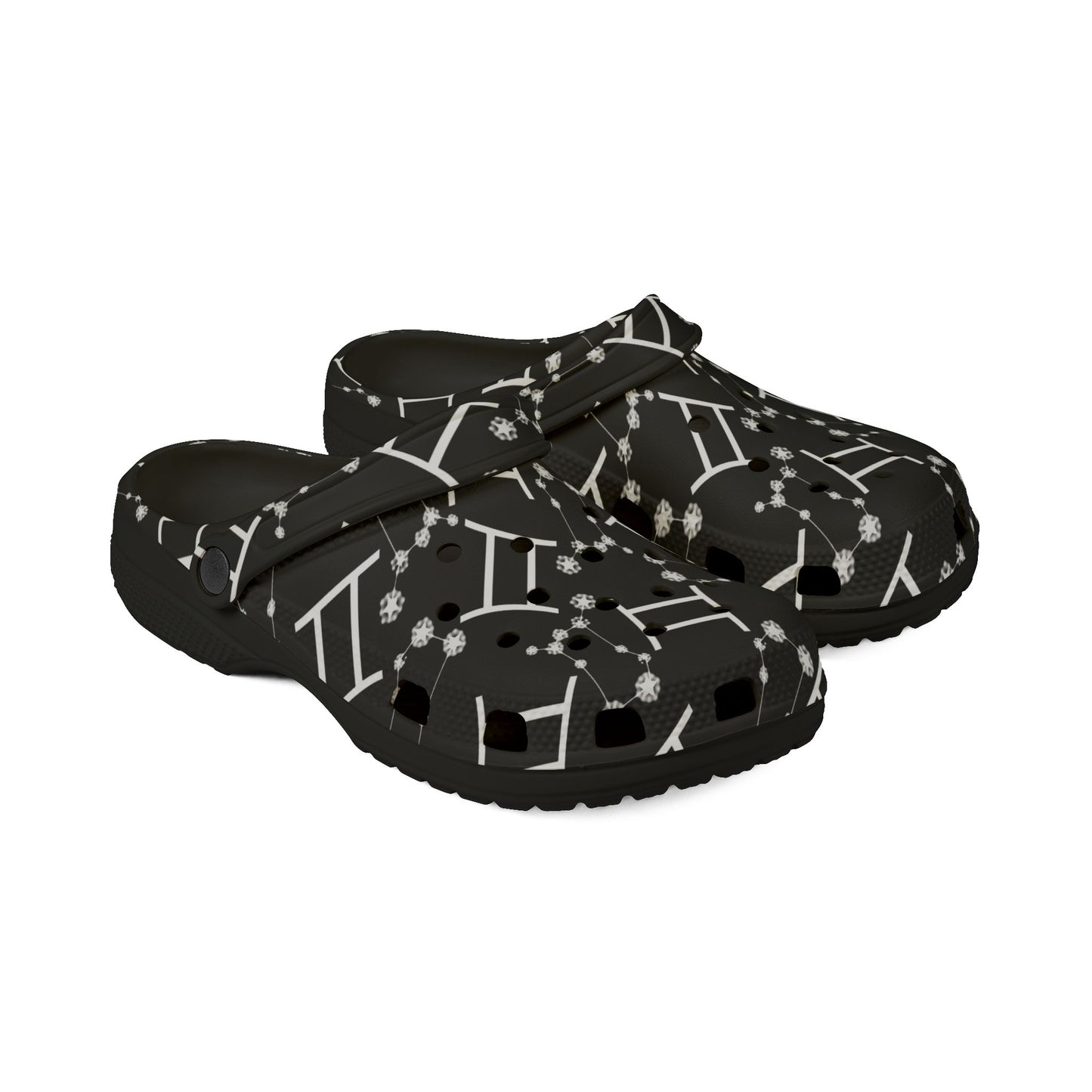 EVA Foam Rubber Shoes (AOP), Material 100% EVA, Gemini Zodiac Design