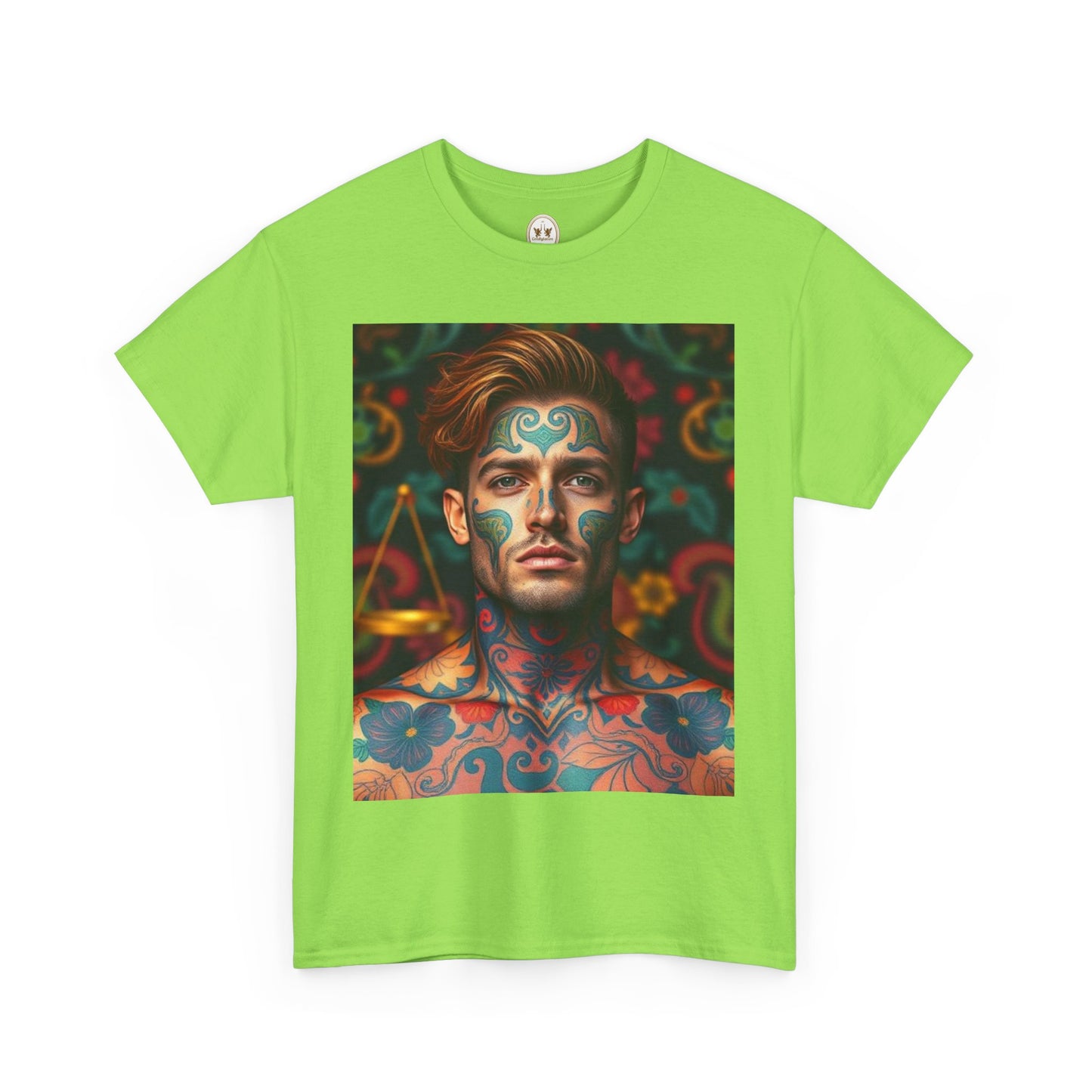 Unisex Heavy Cotton T-Shirt, Libra, Zodiac, Sexy Art