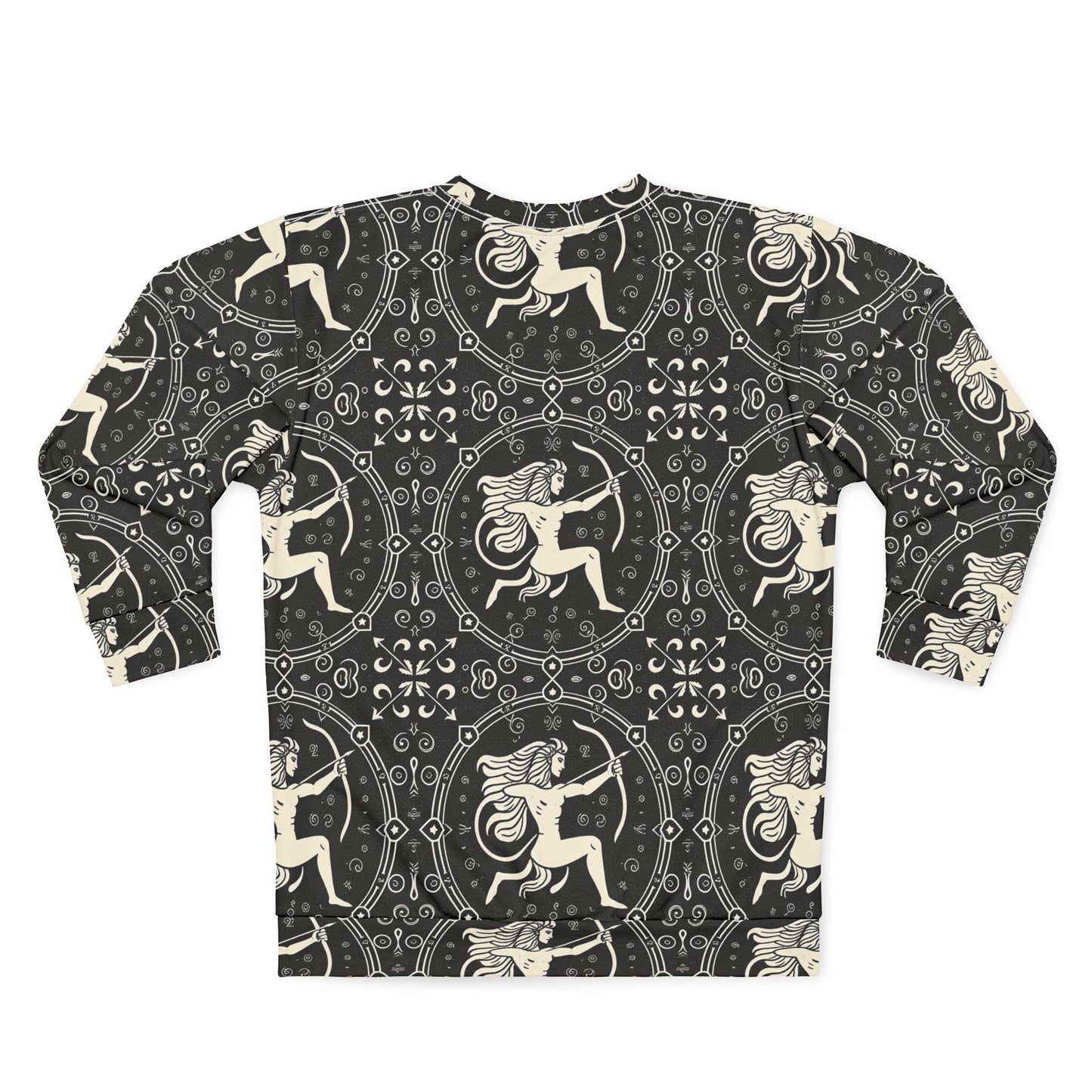 Unisex Sweatshirt, Zodiac Design, Pattern, Sagittarius, AOP