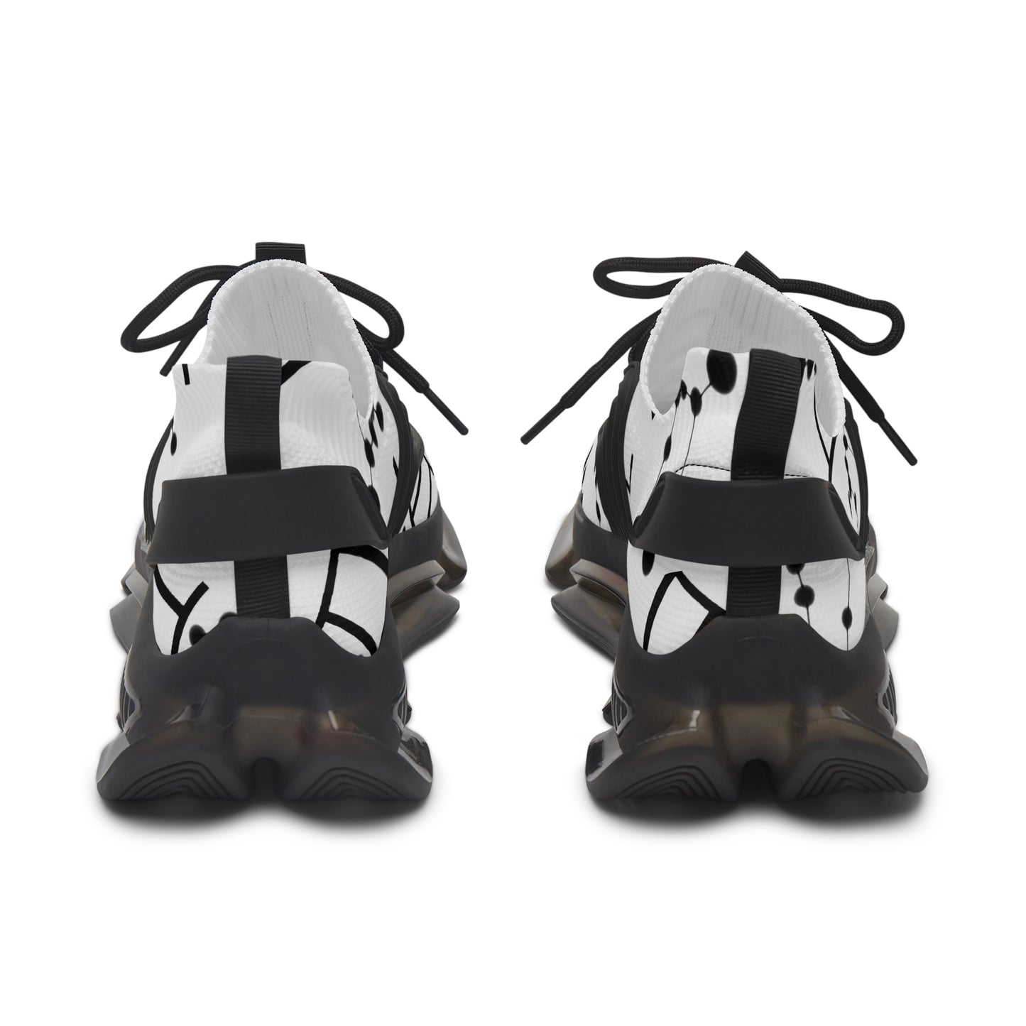 Women's Mesh Sneakers, Constellation & Symbol, Gemini Zodiac Sign, AOP