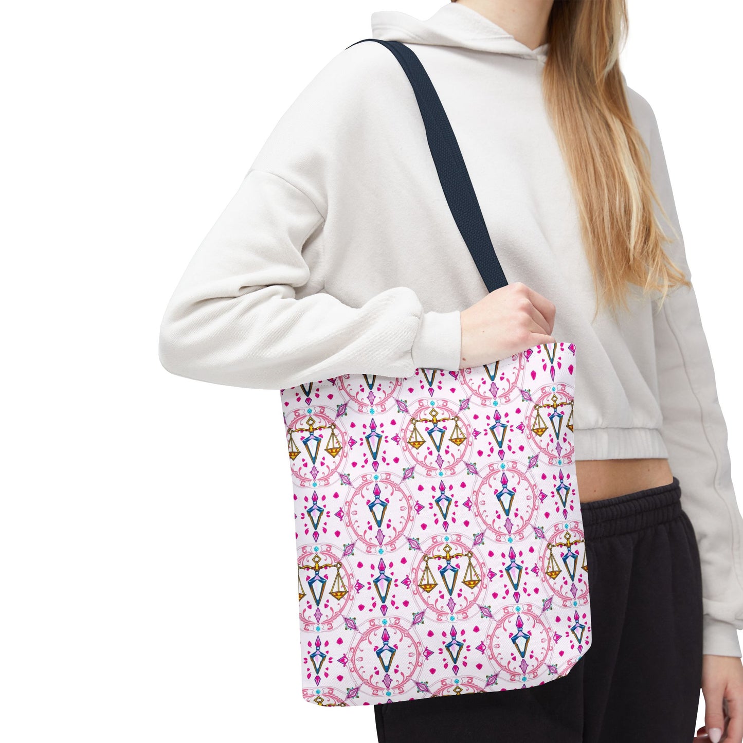Tote Bag (AOP), Libra, Zodiac, Jewel Pattern